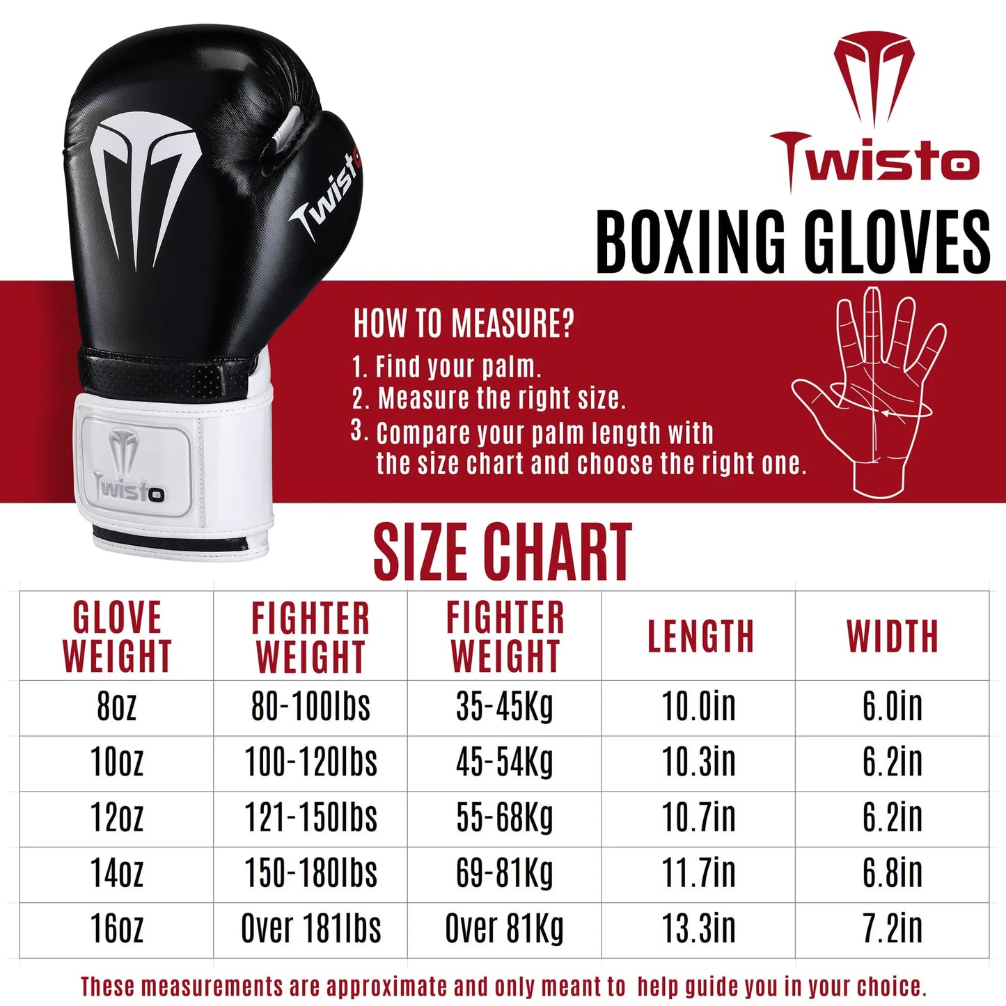 Twisto Boxing Gloves | Sparring X7 Pro Series - The Champ Gear