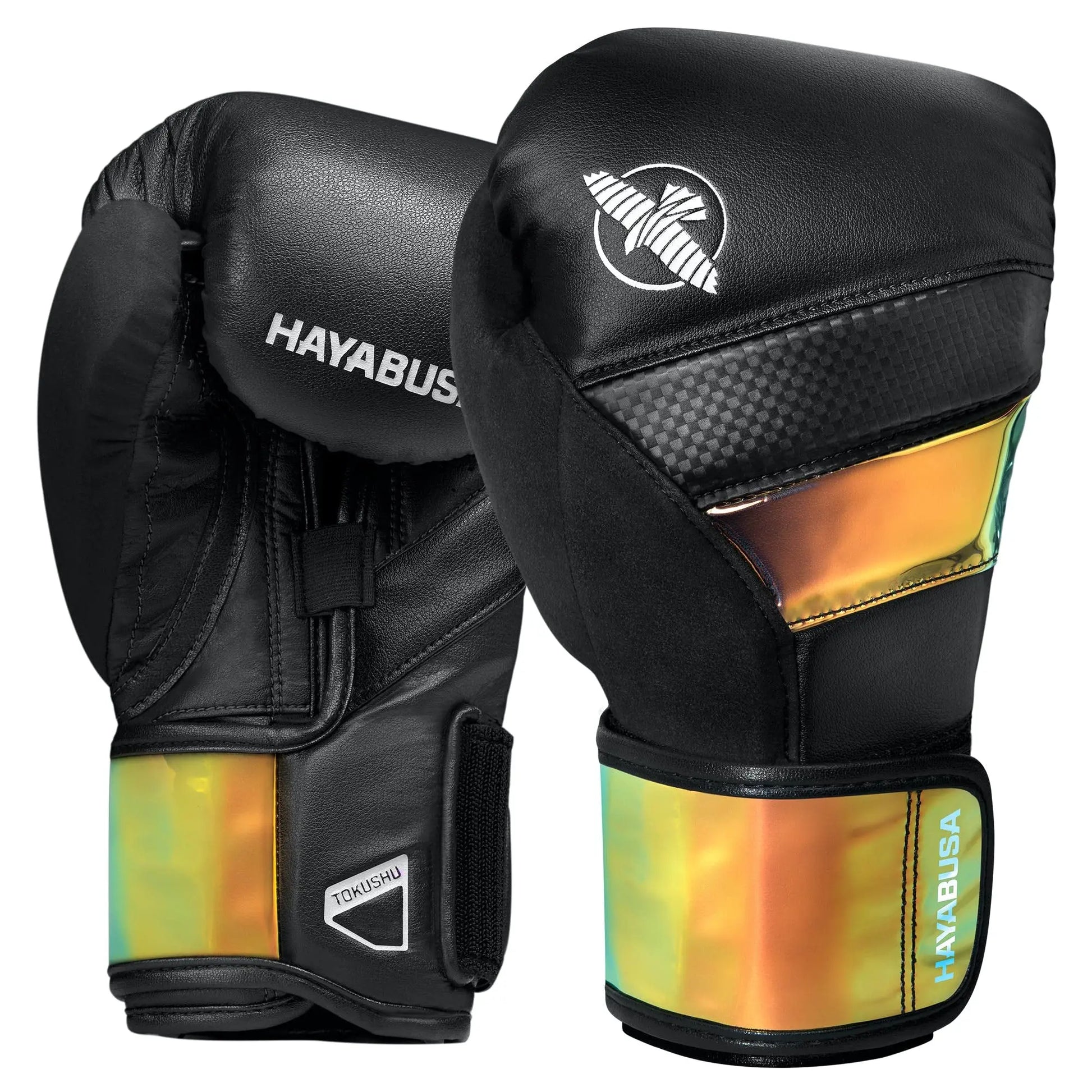 Hayabusa T3 Boxing Gloves for Men and Women Wrist and Knuckle Protection, Dual-X Hook and Loop Closure, Splinted Wrist Support, 5 Layer Foam Knuckle Padding The Champ Gear