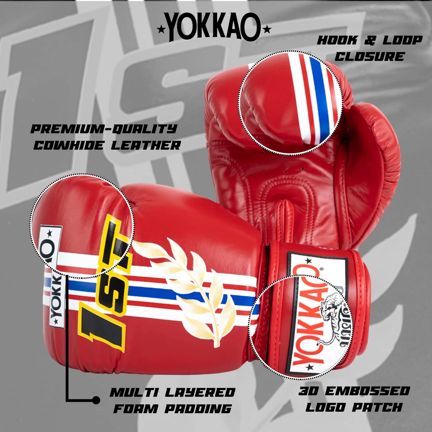 YOKKAO Design Breathable Muay Thai Boxing Glove The Champ Gear