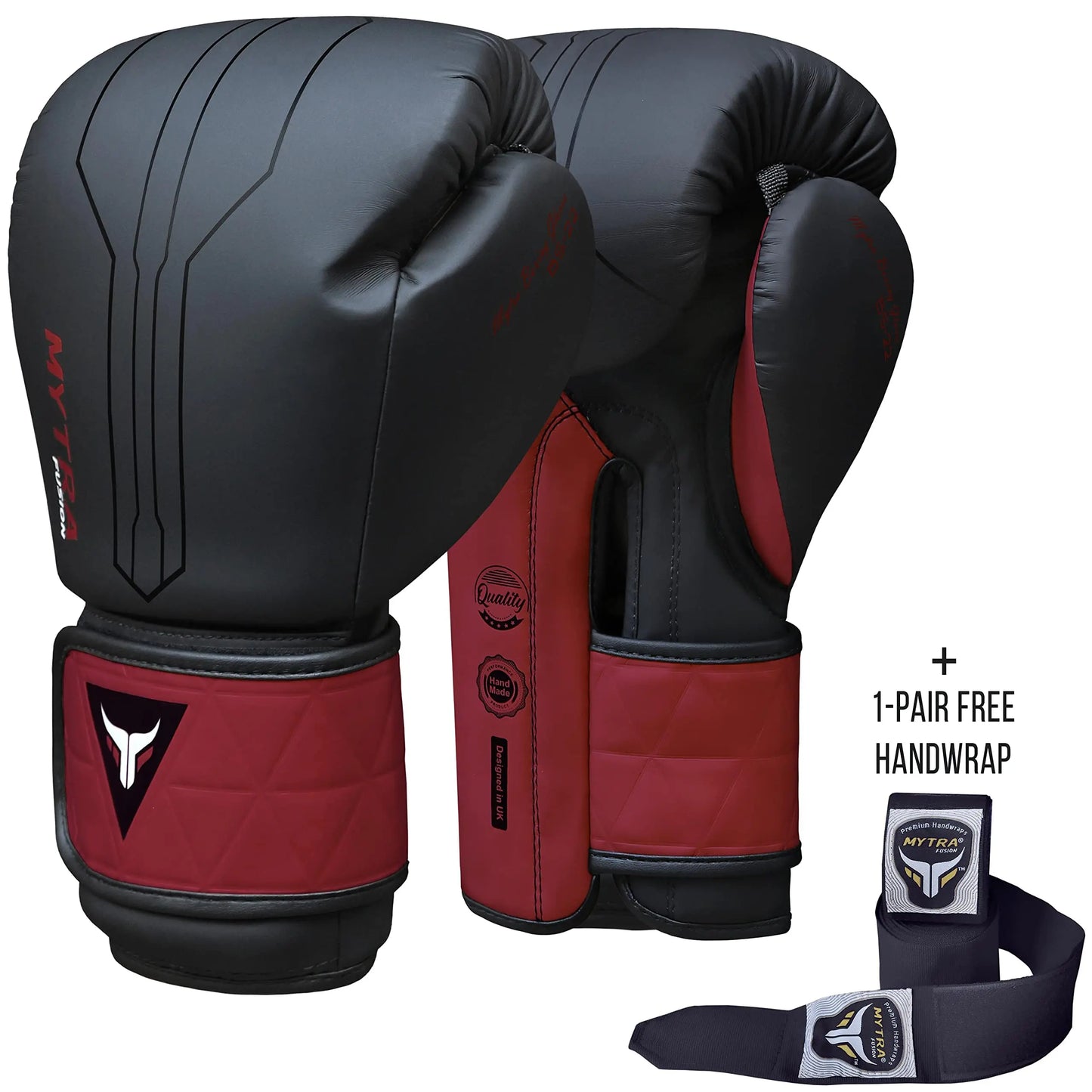 Mytra Fusion Boxing Gloves Included with Free Hand Wraps Punching Gloves MMA Training Muay Thai Gloves Men & Women Kickboxing Gloves The Champ Gear