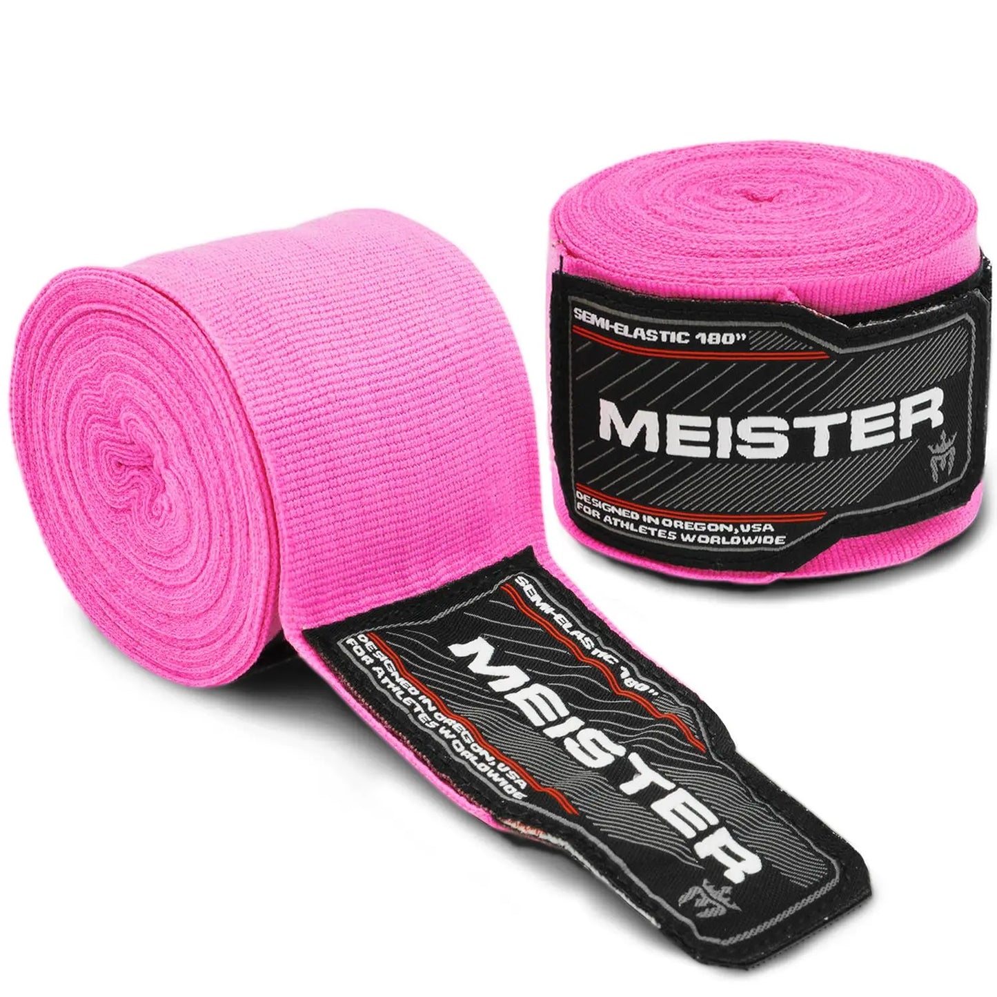 Meister Adult 180" Semi-Elastic Hand Wraps for MMA & Boxing (Pair) - The Champ Gear