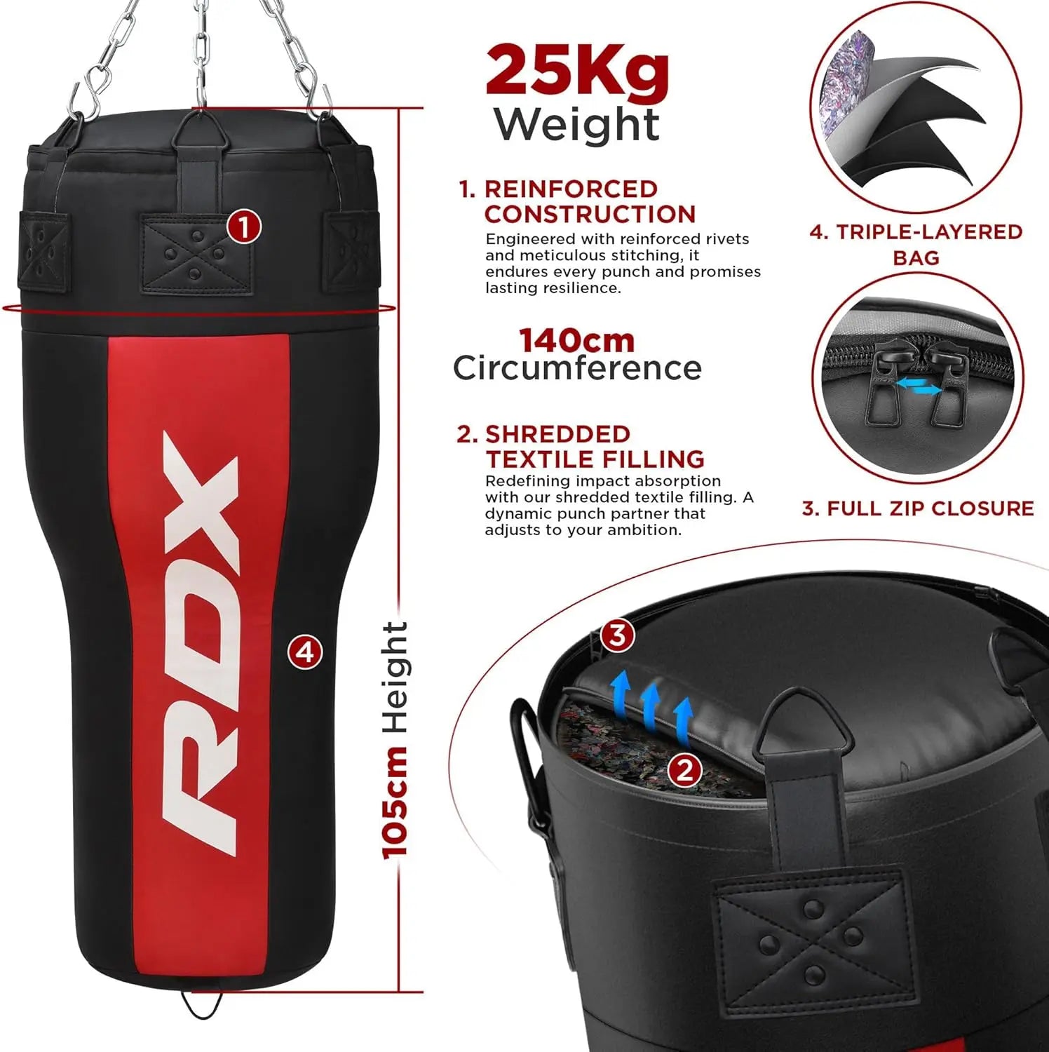 RDX | Uppercut UnFilled Punch Bag - The Champ Gear