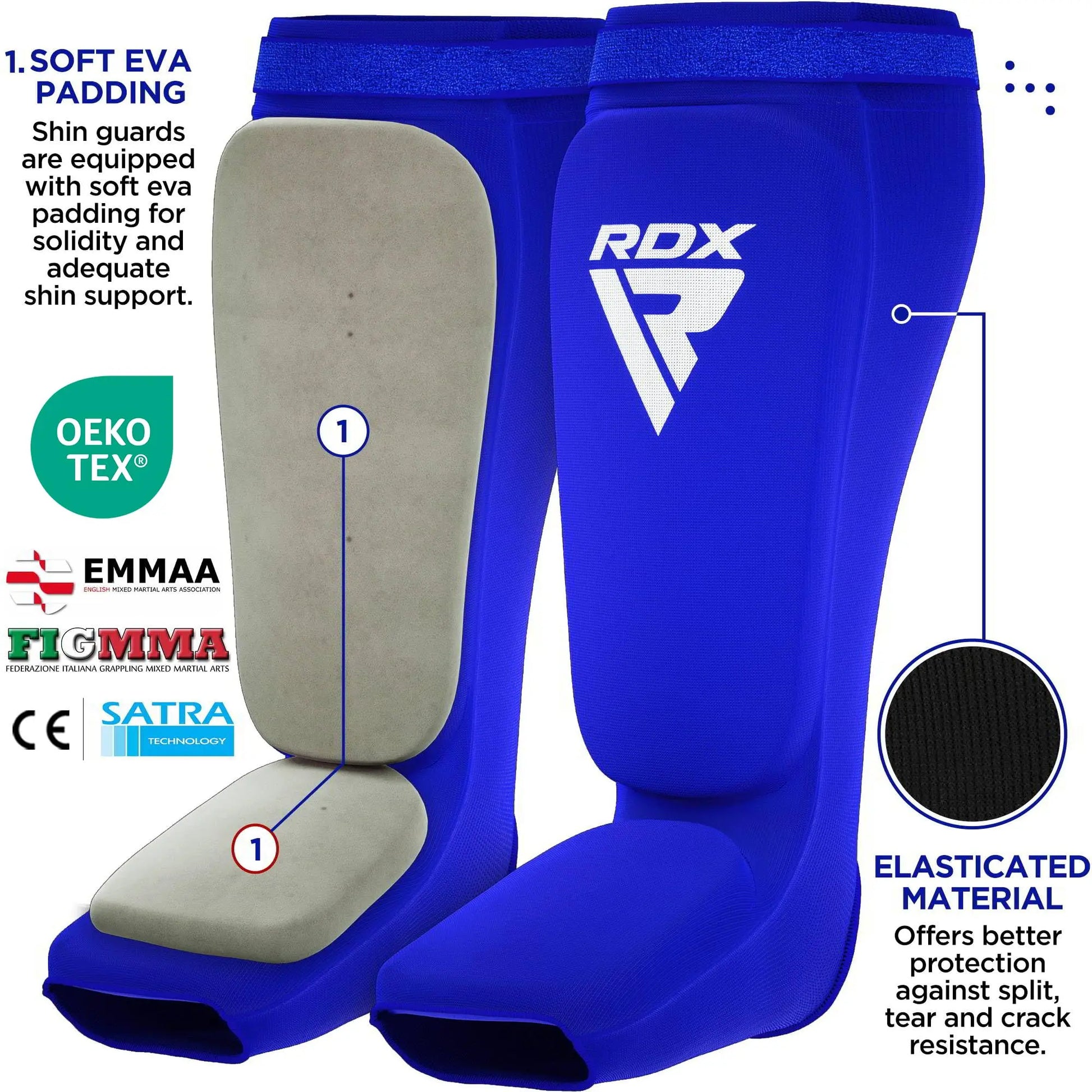 RDX Shin Guards – SATRA Approved, Kickboxing, MMA, Muay Thai, Boxing, Taekwondo – Padded Protection for Men & Women - The Champ Gear