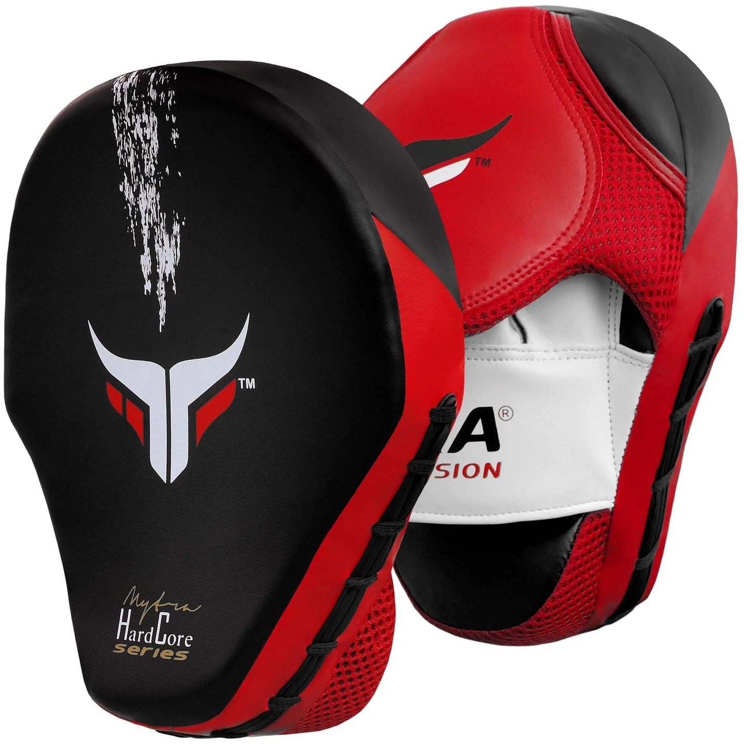 Mytra Fusion Boxing Pads Curved Boxing Mitts Strike Pad Focus Pads Muay Thai MMA Kickboxing Punching Training Sparring Pads The Champ Gear