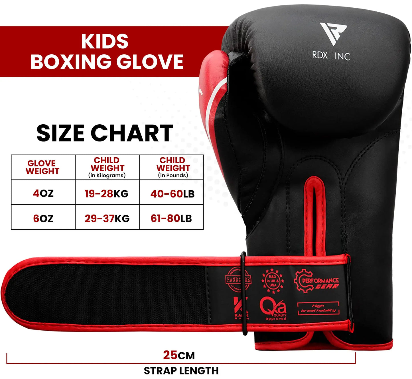 RDX | Kids Boxing Gloves 6oz 4oz Junior - The Champ Gear