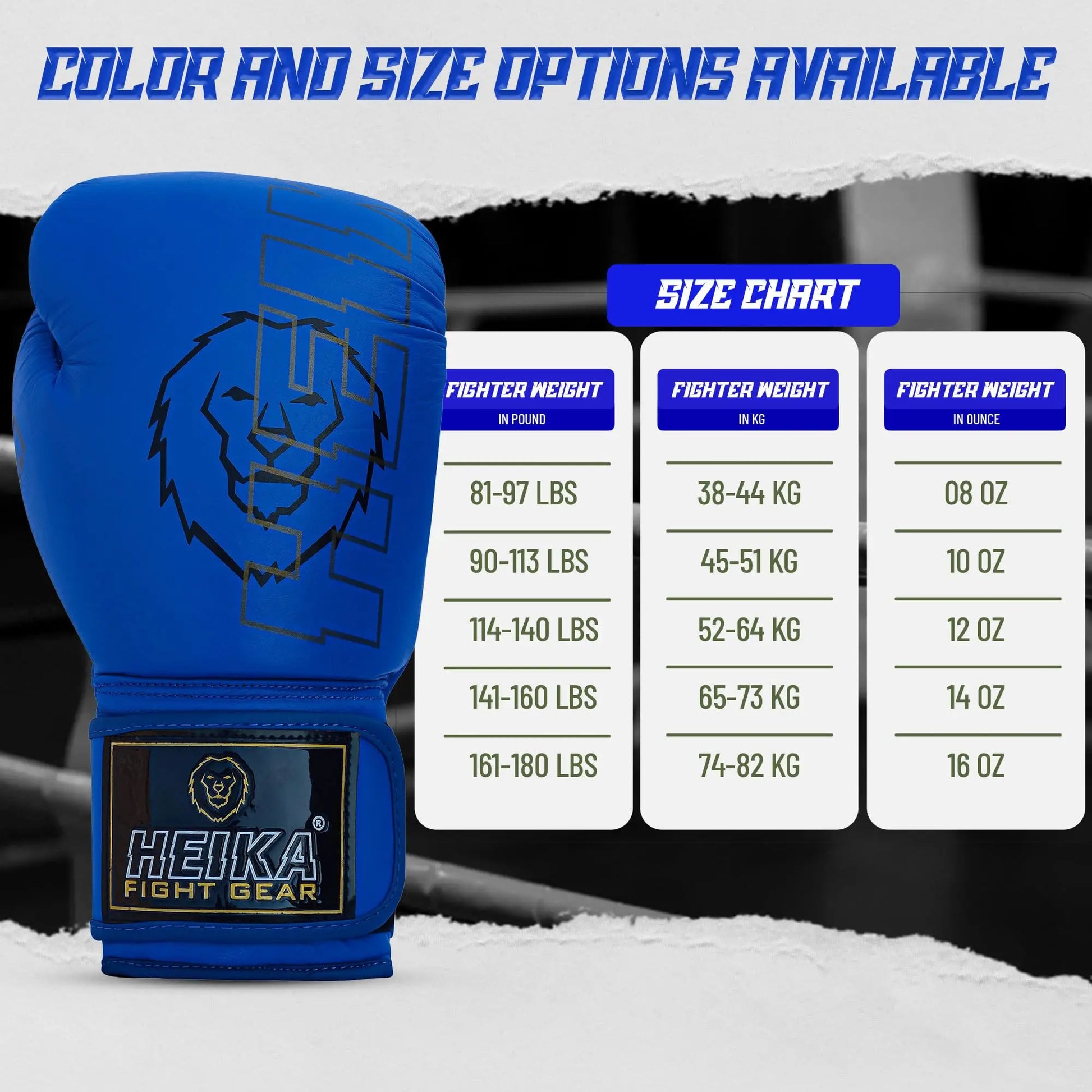 Heika 100% Leather Boxing Gloves - The Champ Gear