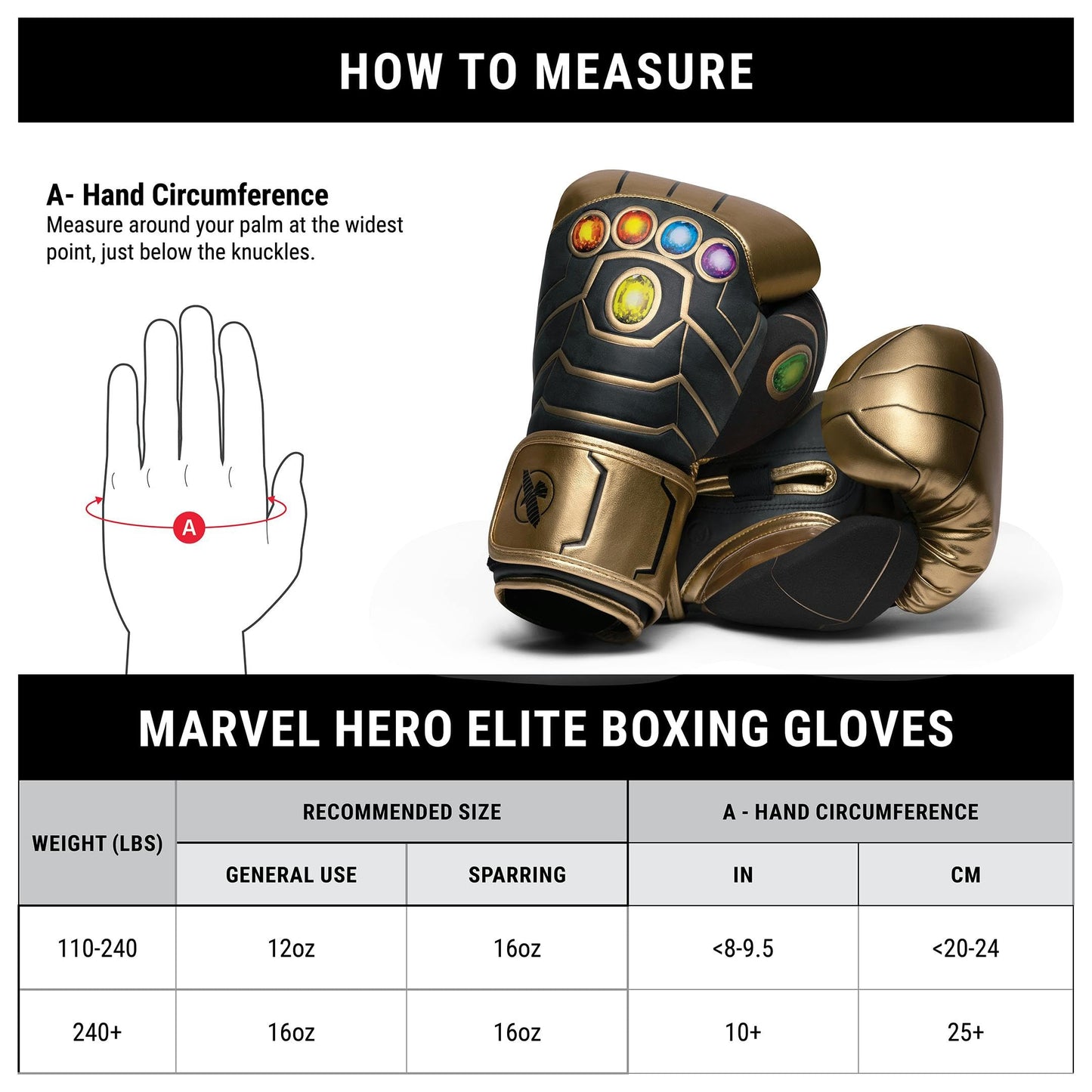 Hayabusa Marvel Hero Elite Boxing Gloves for Men and Women The Champ Gear