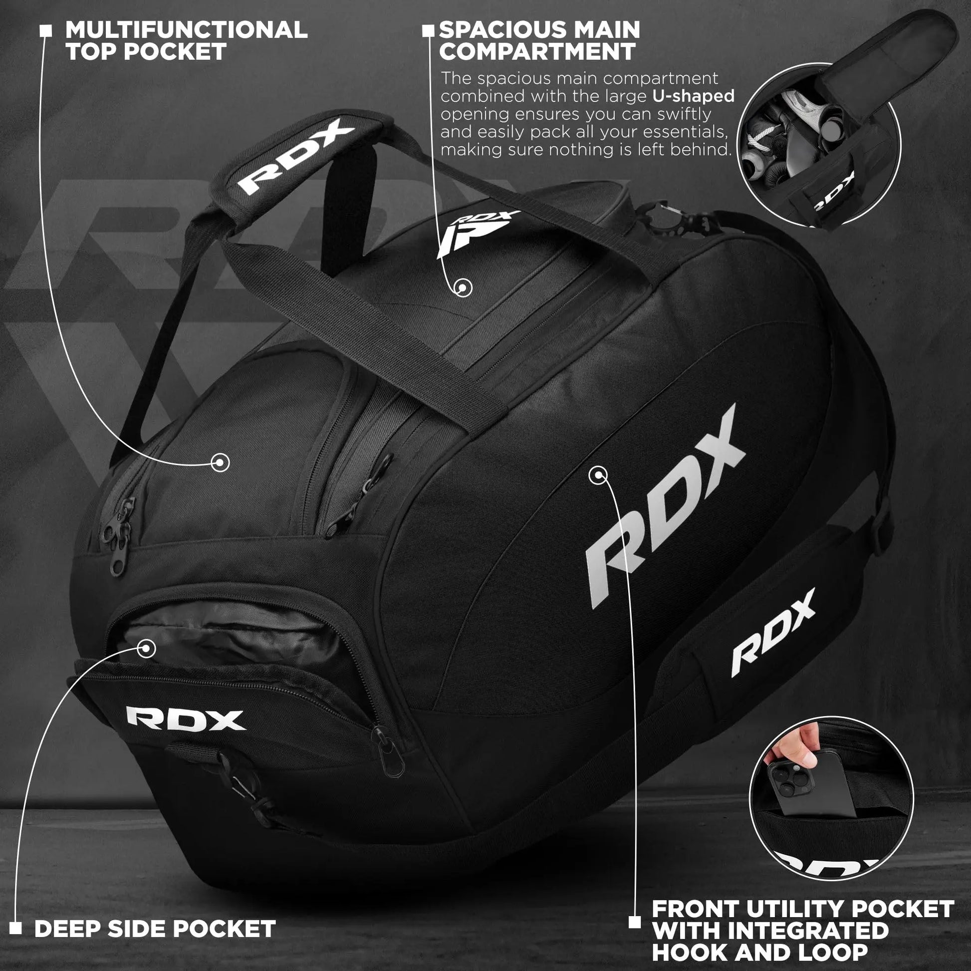 RDX Gym Holdall Gear Bag Duffle Gear Kit Sports MMA Gymsacks - The Champ Gear