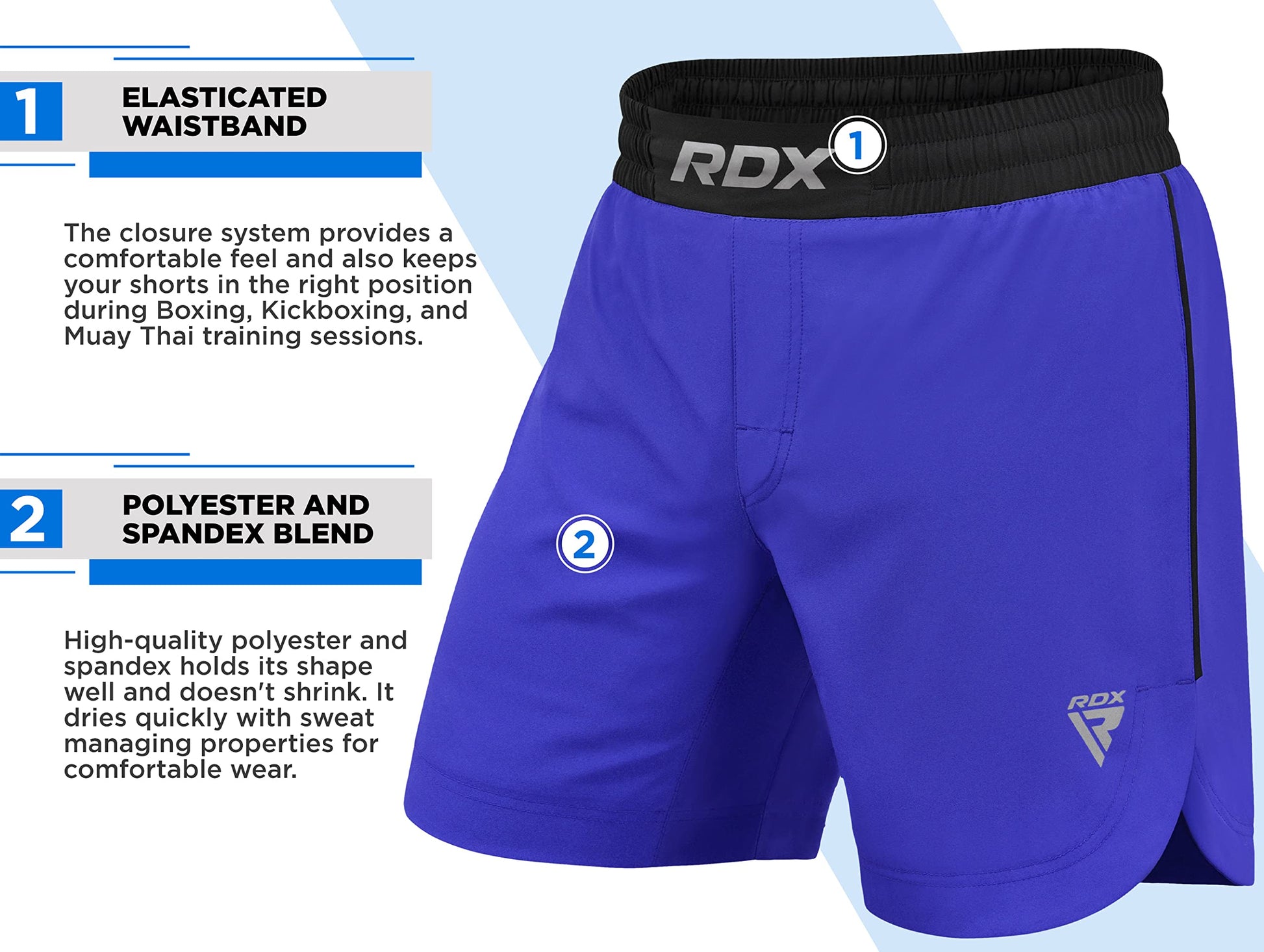 RDX MMA Shorts for Training and Kick Boxing, Trunks for Bodybuilding, Cage Fighting, Muay Thai,BJJ Grappling, Combat Sports The Champ Gear