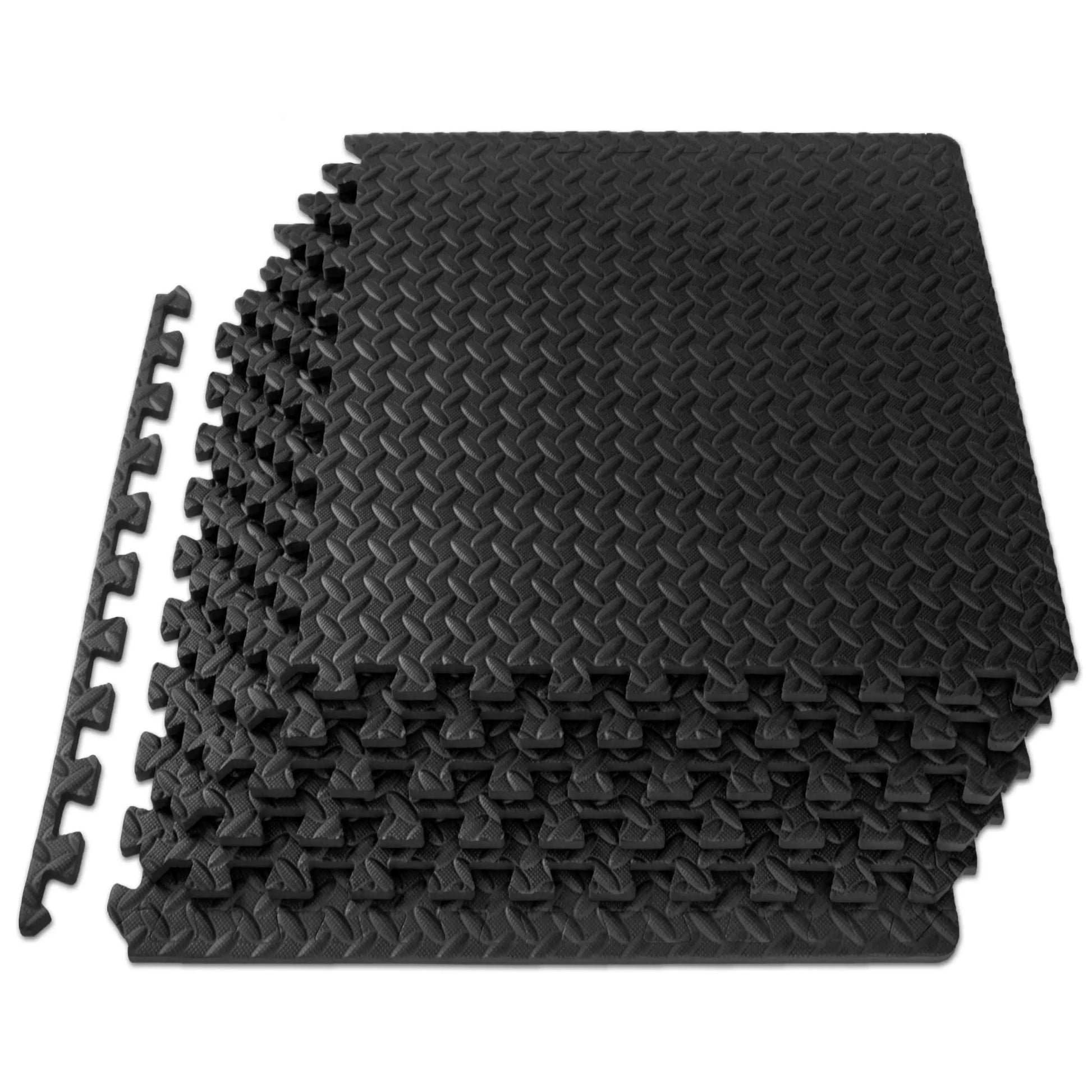 ProsourceFit Puzzle Exercise Mat – ½" EVA Foam Floor Tiles, 144 Sq Ft - The Champ Gear