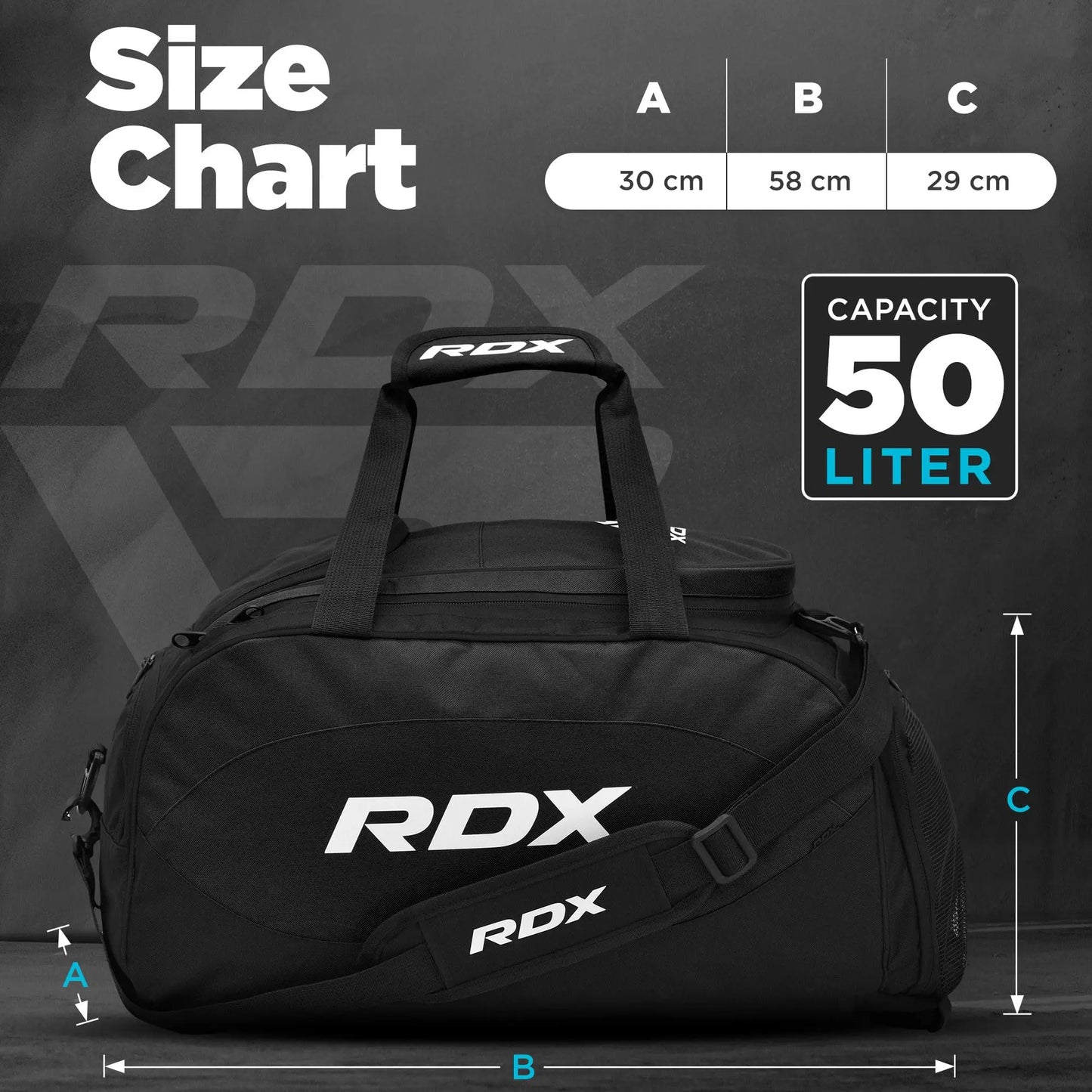 RDX Gym Holdall Gear Bag Duffle Gear Kit Sports MMA Gymsacks - The Champ Gear