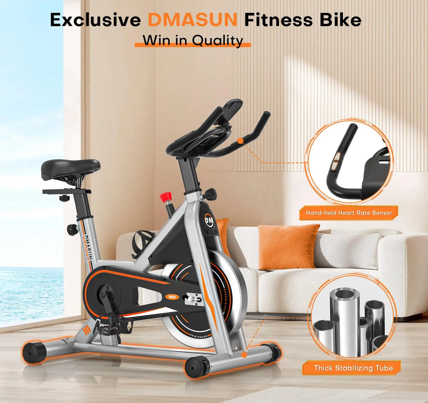 DMASUN Magnetic Resistance Exercise Bike - The Champ Gear