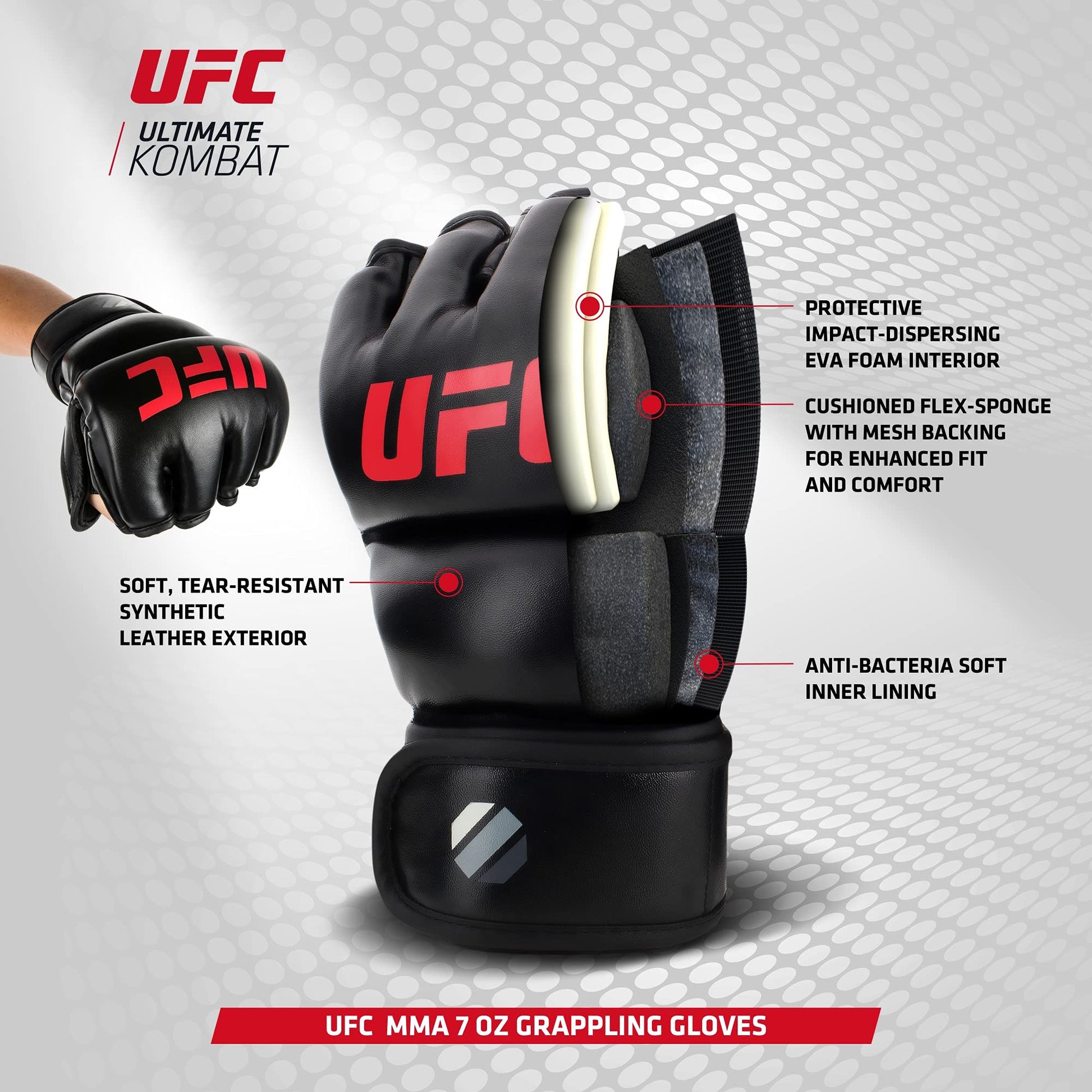 UFC 7oz Grappling/Training Gloves The Champ Gear