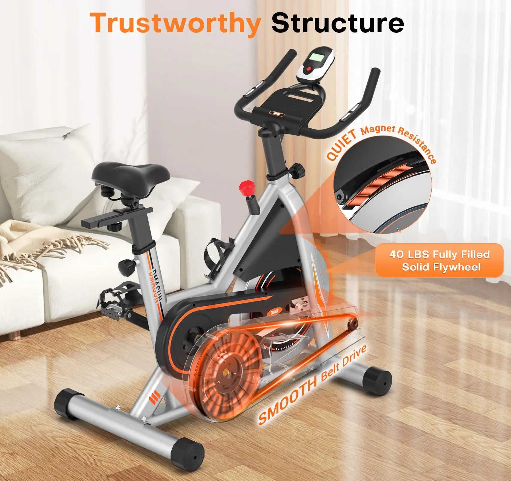 DMASUN Magnetic Resistance Exercise Bike - The Champ Gear