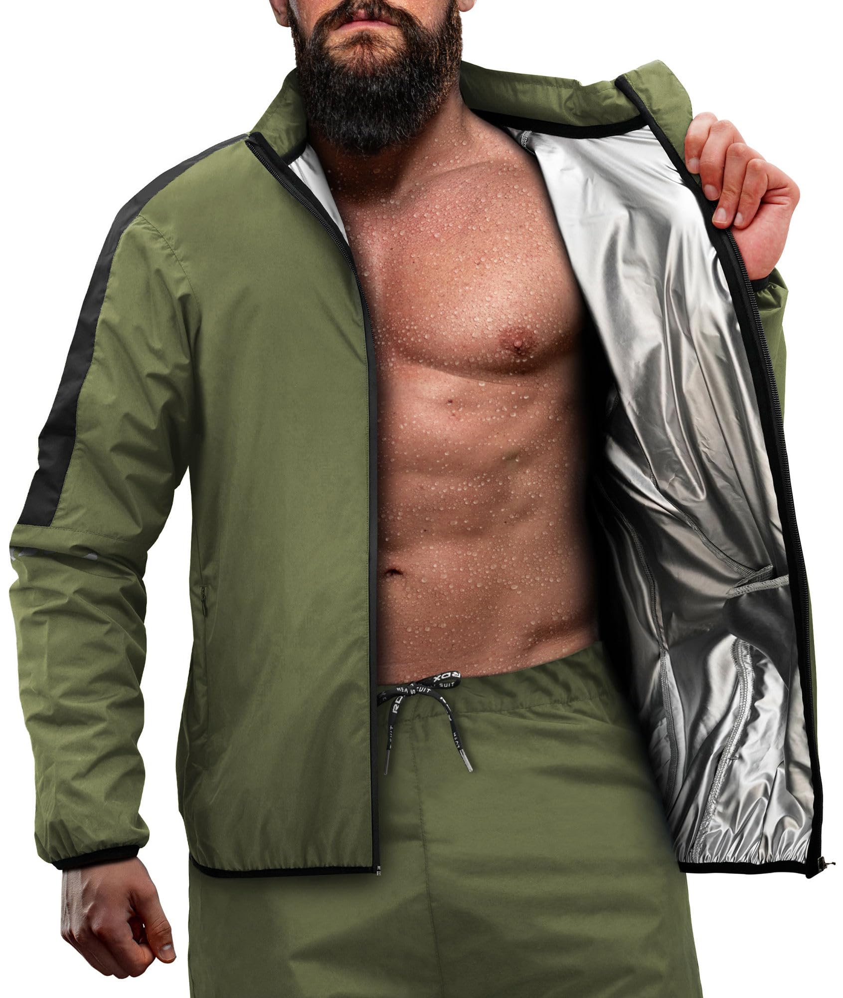 RDX Sauna Suit Weight Loss, Full Body Heat Sweat Suit, REACH OEKO TEX 100 CERTIFIED, Anti Rip Long Sleeves Tracksuit Boxing The Champ Gear