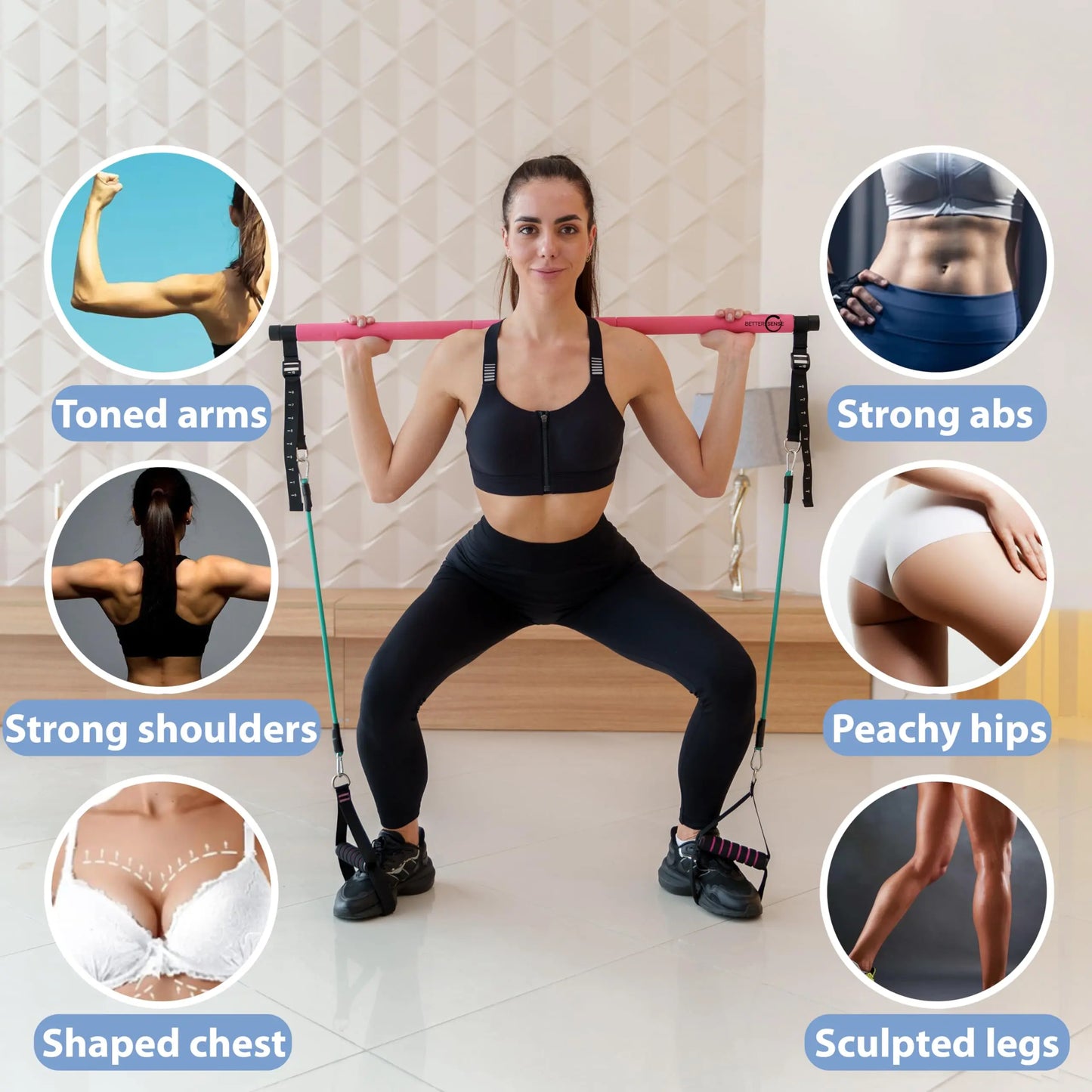 Upgraded Pilates Bar Kit - The Champ Gear