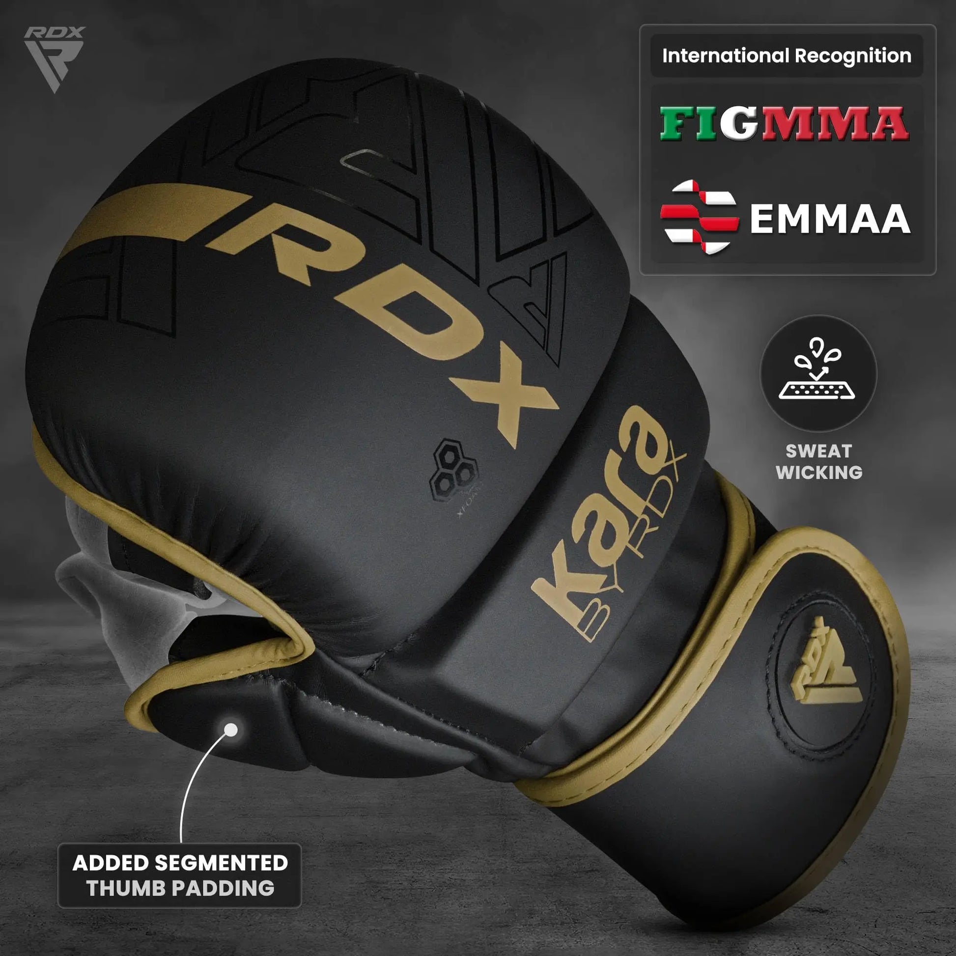 RDX MMA Hybrid Gloves – Open Palm, Maya Hide Leather - The Champ Gear