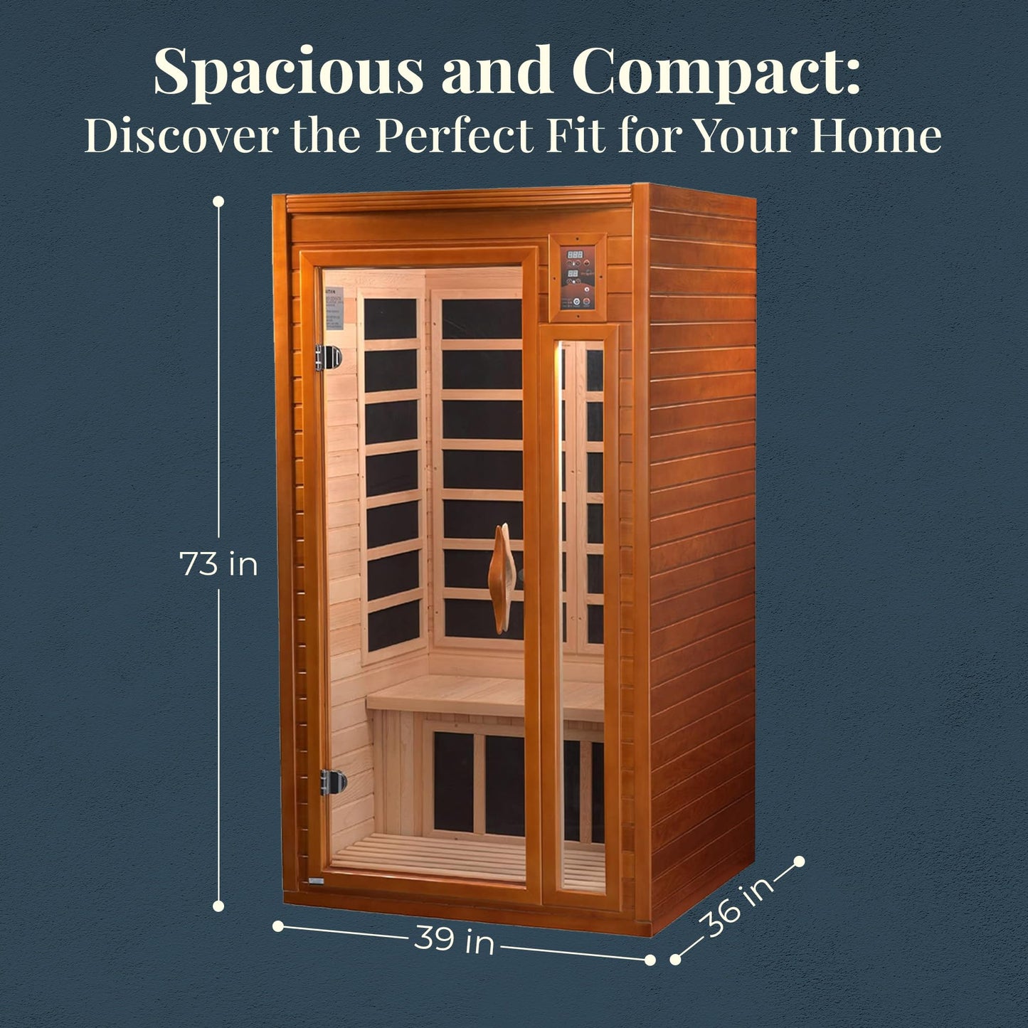 DYNAMIC SAUNAS AMZ-DYN-6106-01 Barcelona 1-2 Person Far Infrared Sauna - Curbside Shipping The Champ Gear