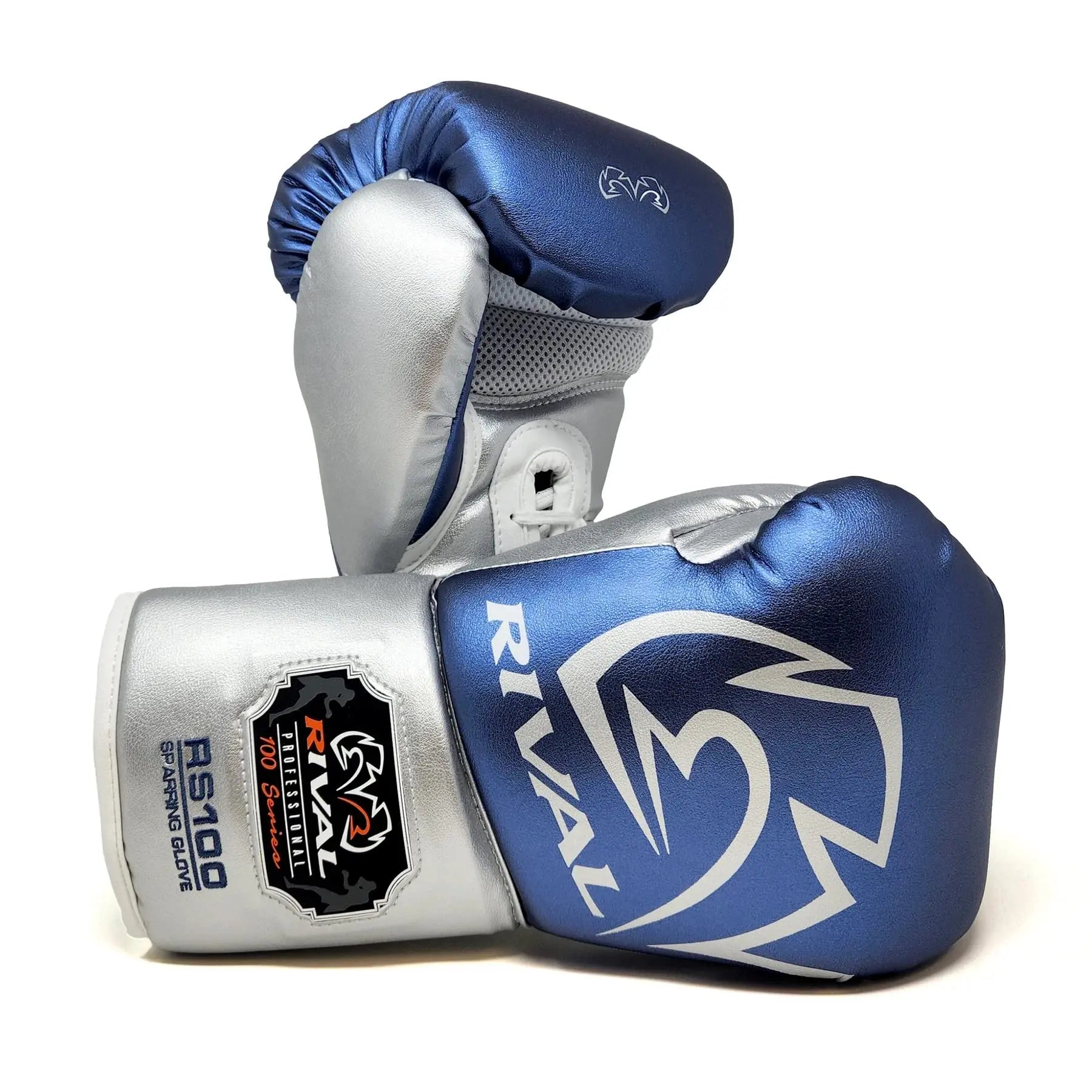 RIVAL Boxing RS100 Professional Lace-Up Sparring Gloves, Handcrafted with Super-Rich Microfiber PU, Ergonomically Designed to Perfectly Fit Your Hand The Champ Gear