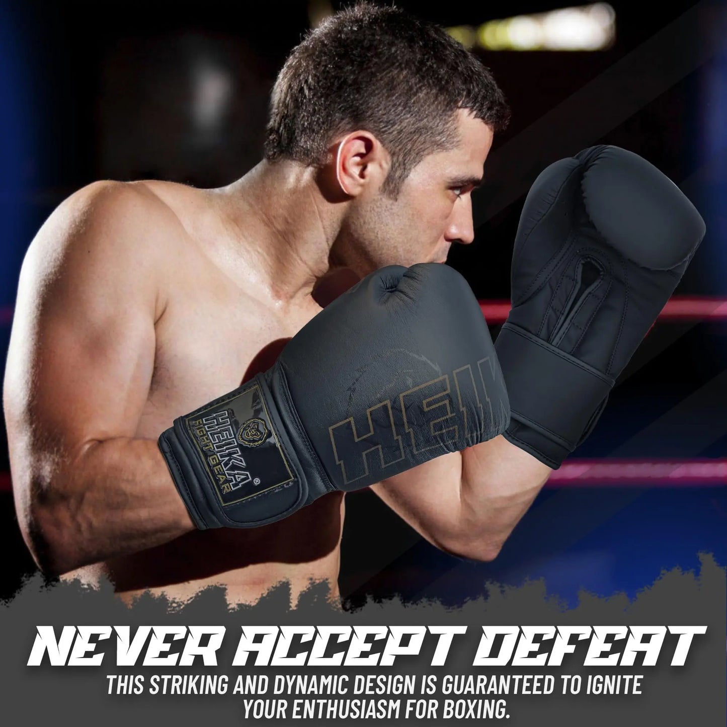 Heika 100% Leather Boxing Gloves - The Champ Gear