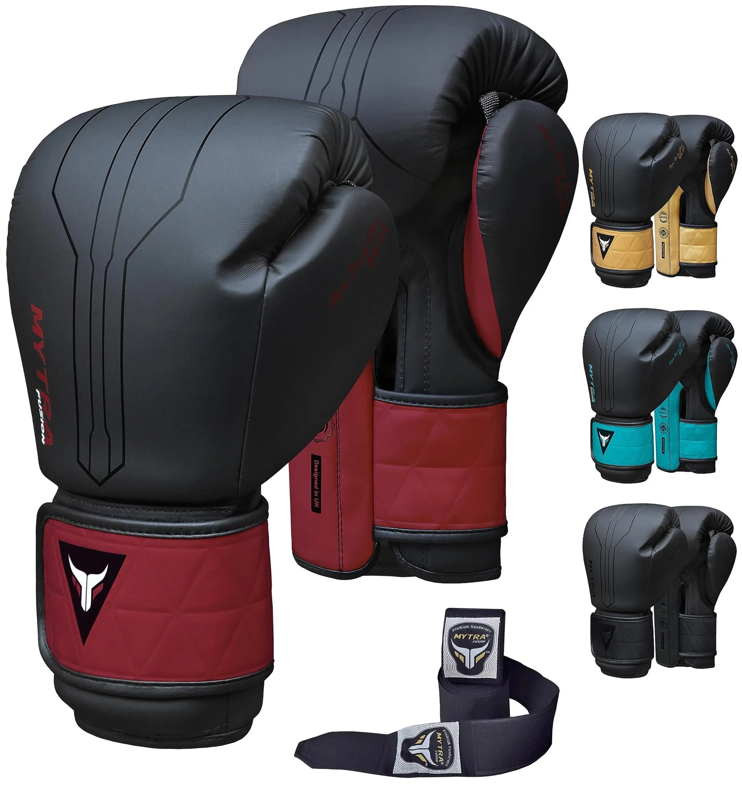 Mytra Fusion Boxing Gloves Included with Free Hand Wraps Punching Gloves MMA Training Muay Thai Gloves Men & Women Kickboxing Gloves The Champ Gear