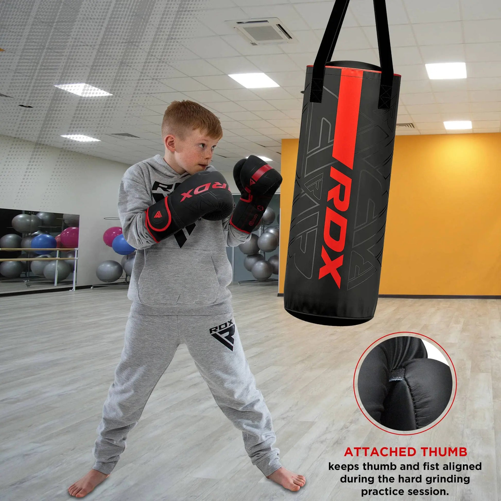 RDX Kids Punching Bag Set - 2FT with Gloves, Home Gym Training - The Champ Gear