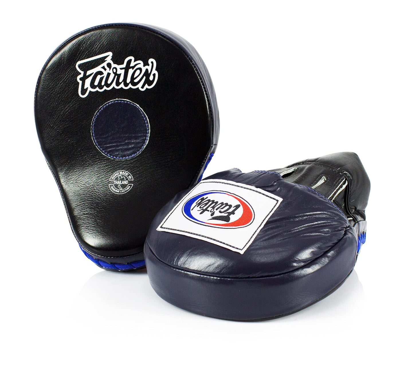 Fairtex FMV9 Contoured Focus Mitts |Striking Accuracy & Protection for Boxing, Muay Thai, Kickboxing |Ergonomic Design, Soft Padding, Secure Fit Leather The Champ Gear