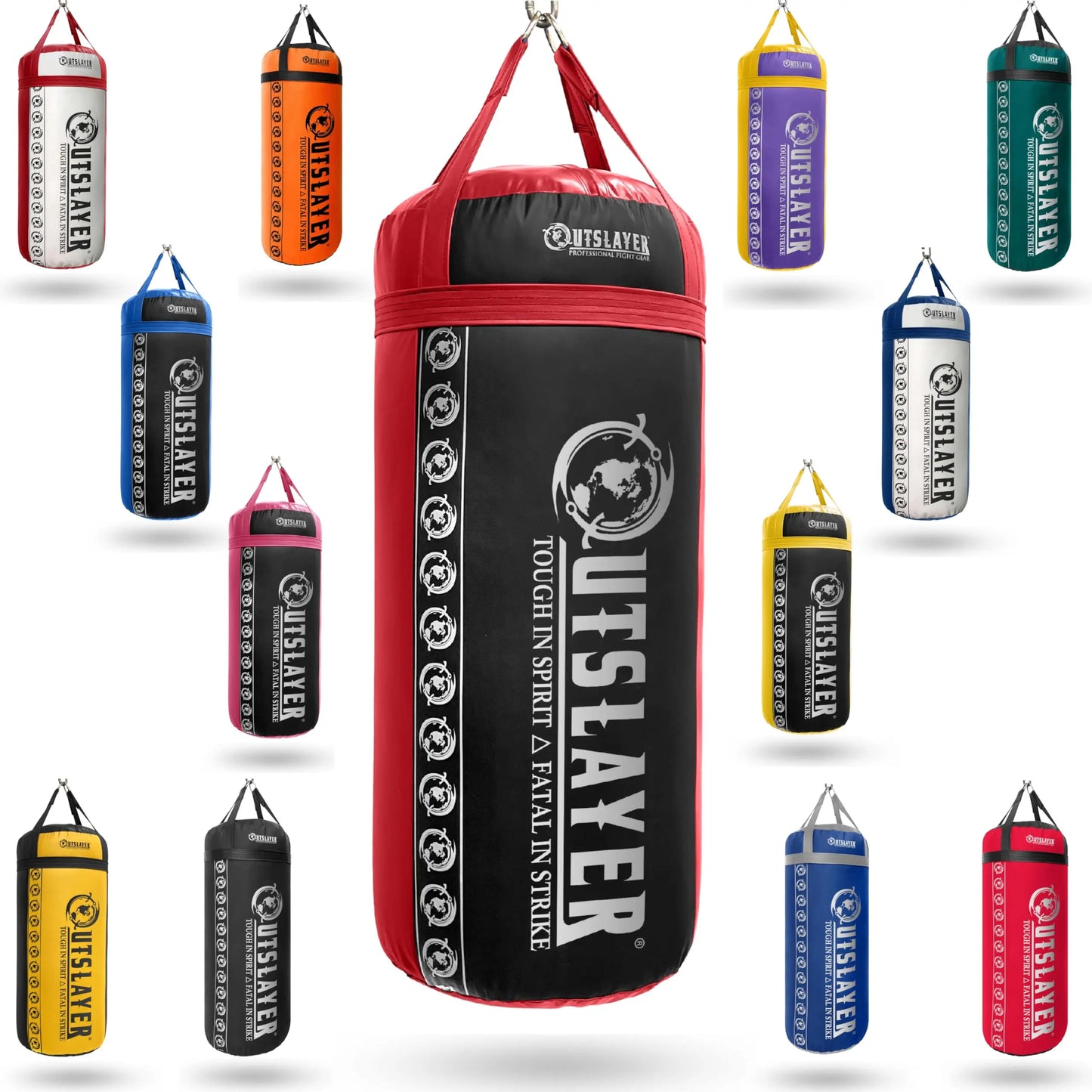 OutSlayer New XXL 150 LB Heavy Boxing Punching Bag - Mixed Martial Arts, Muay Thai, Kickboxing, MMA - Soft Filled/Unfilled The Champ Gear