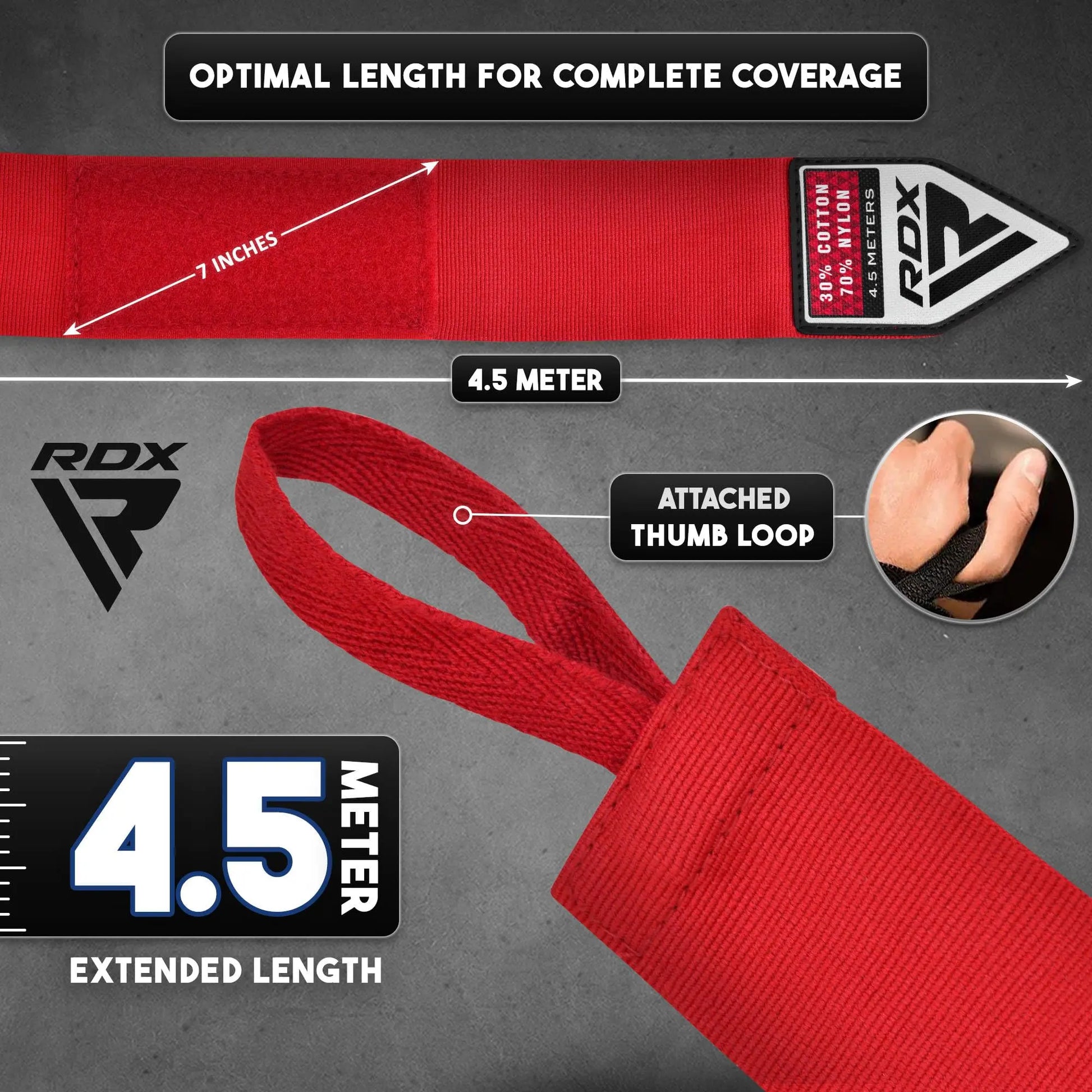 RDX |  Boxing Hand Wraps - The Champ Gear