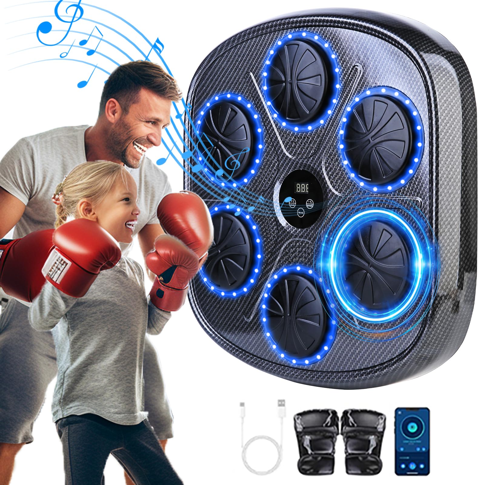 Inspack Machine de boxe musicale The Champ Gear