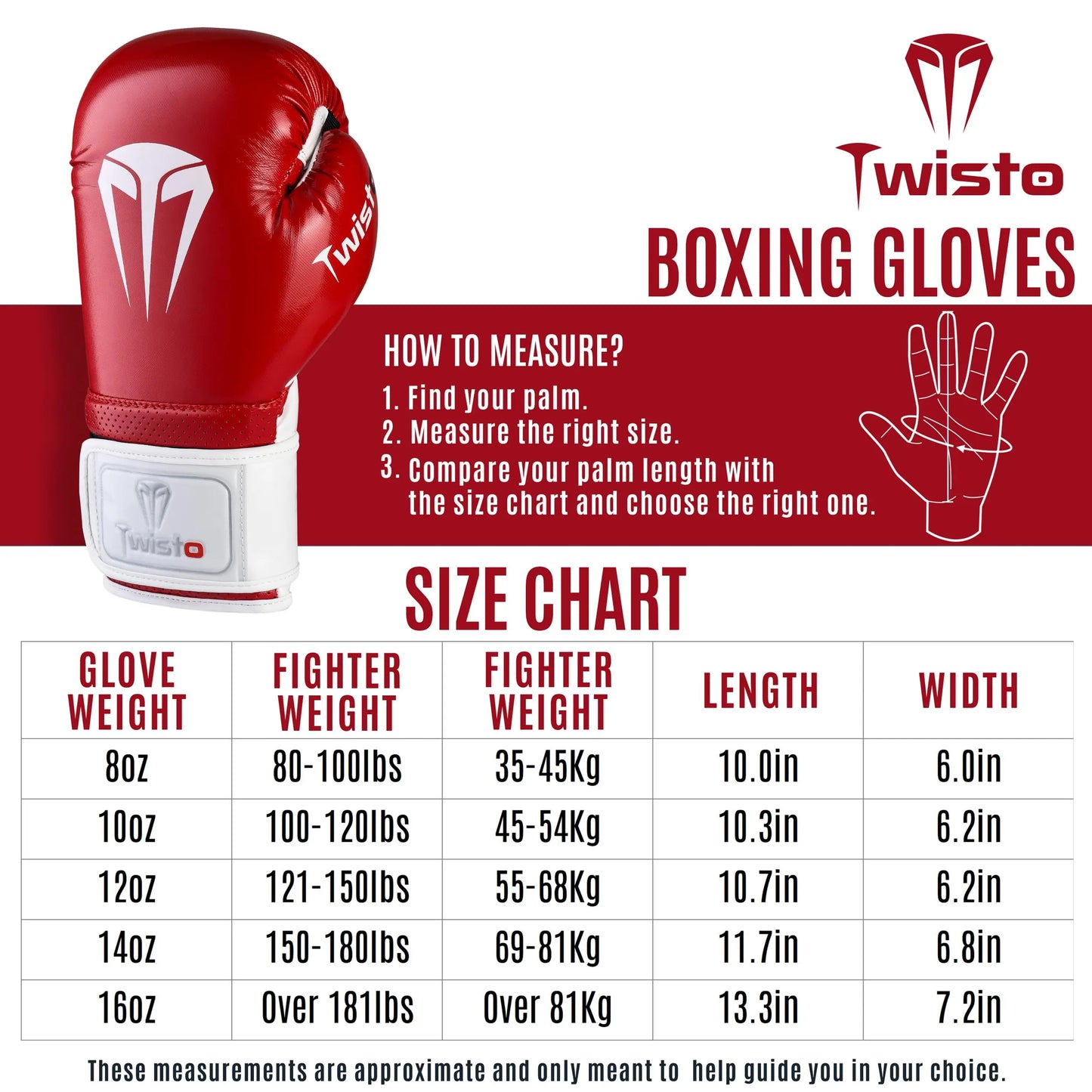 Twisto Boxing Gloves | Sparring X7 Pro Series - The Champ Gear