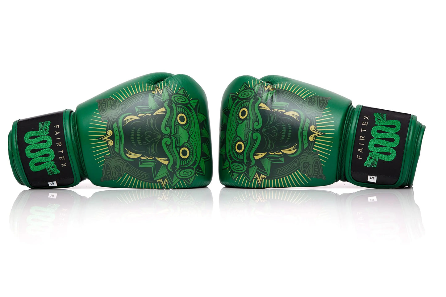 Fairtex Resurrection Premium Muay Thai Boxing Gloves - Limited Edition Design | Collaboration with Tom Atencio | Stylish & Durable | Syntek Leather | Handcrafted | MMA Kickboxing Gloves The Champ Gear