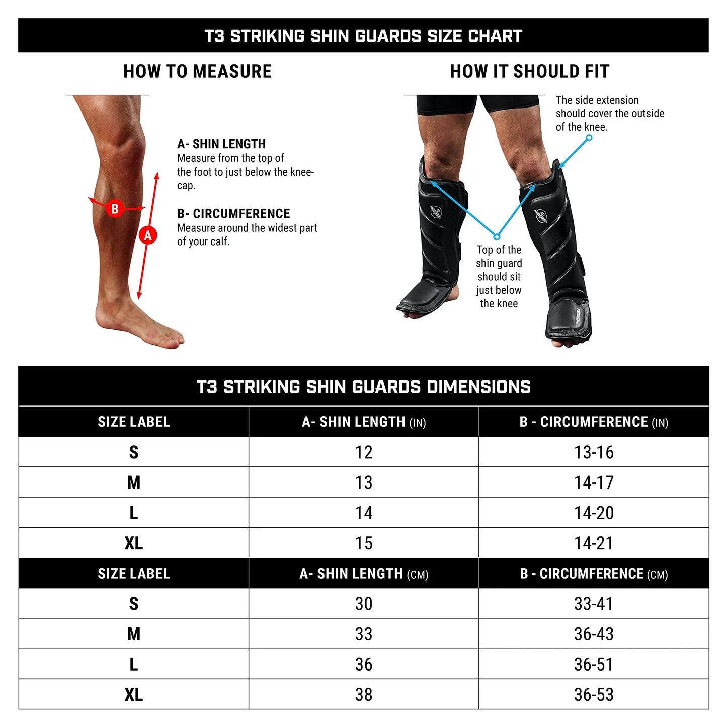 Hayabusa T3 Striking Shinguards - The Champ Gear