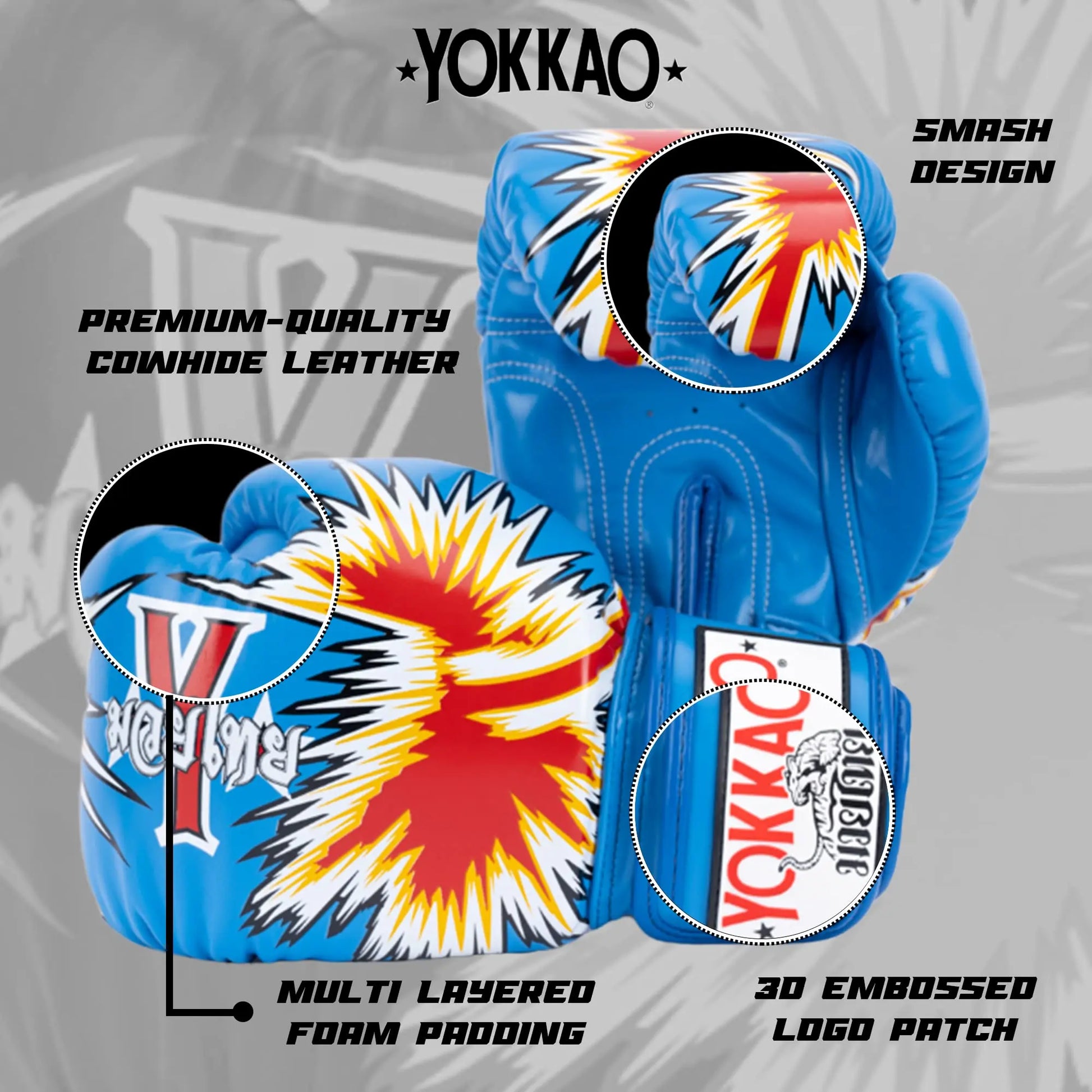 YOKKAO Design Breathable Muay Thai Boxing Glove The Champ Gear