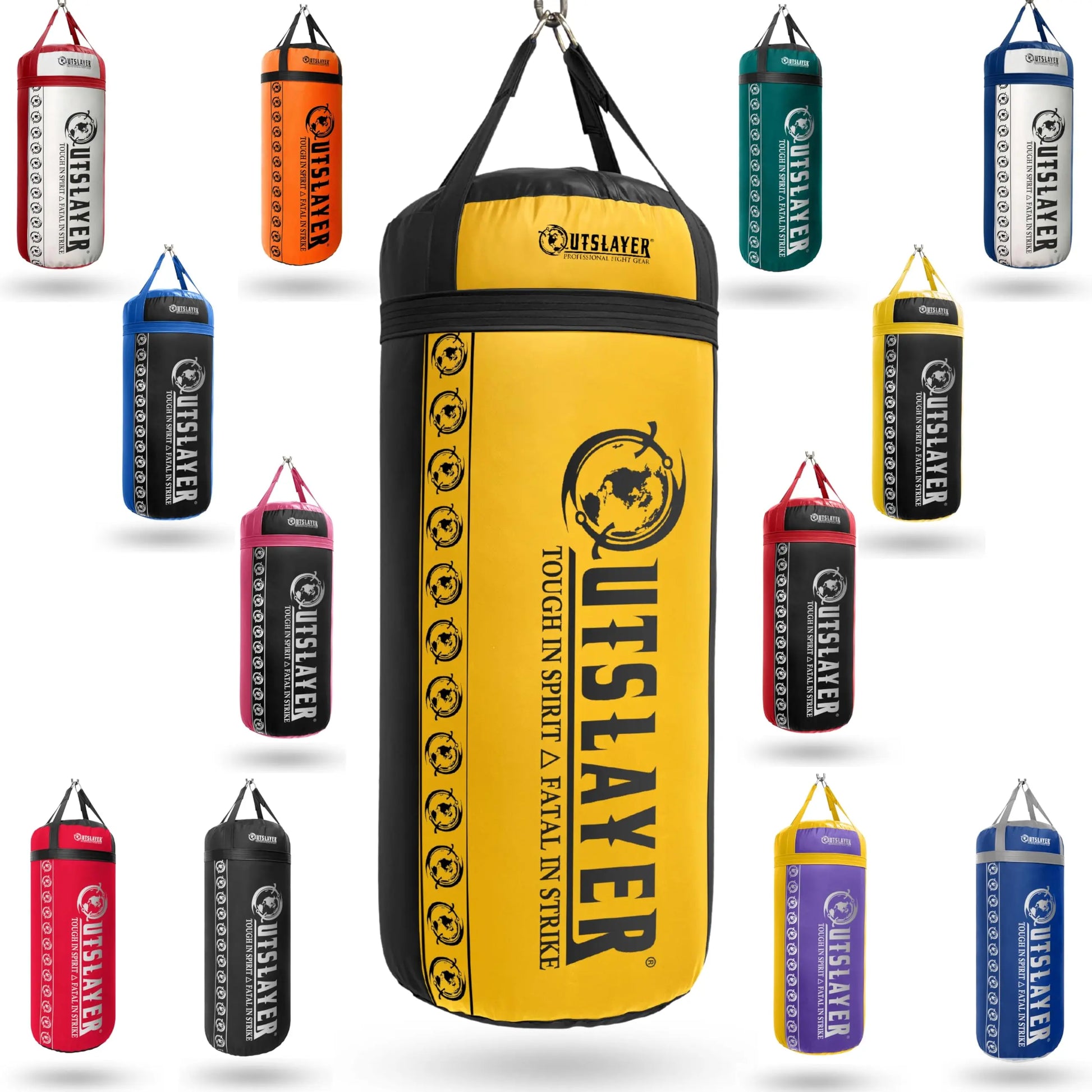 OutSlayer New XXL 150 LB Heavy Boxing Punching Bag - Mixed Martial Arts, Muay Thai, Kickboxing, MMA - Soft Filled/Unfilled The Champ Gear