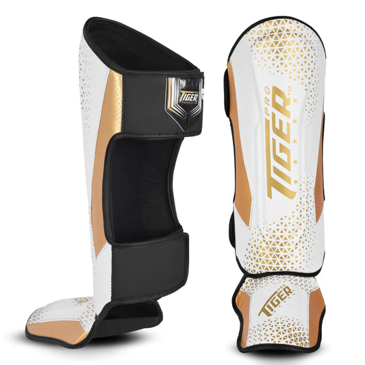 Tiger Pro Shin Guards MMA, Muay Thai, Kickboxing, Leg Instep Protection Pads, Kicking, Sparring, Training Gear, Karate, Boxing, Taekwondo - Unisex - Multiple Colors The Champ Gear