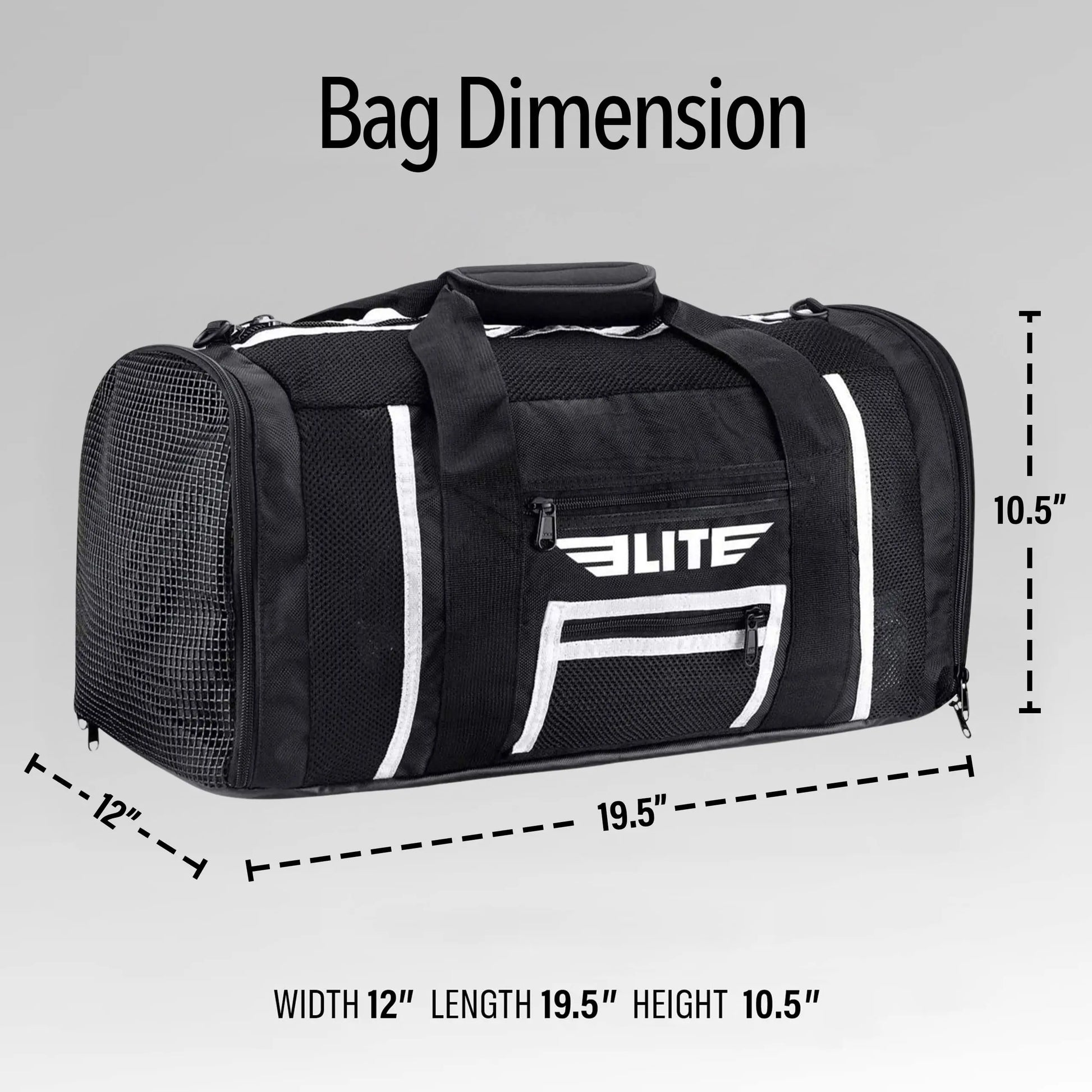 Elite Sports Boxing Gym Duffle Bag for MMA, BJJ, Jiu Jitsu gear,Duffel Athletic Gym Boxing Bag The Champ Gear