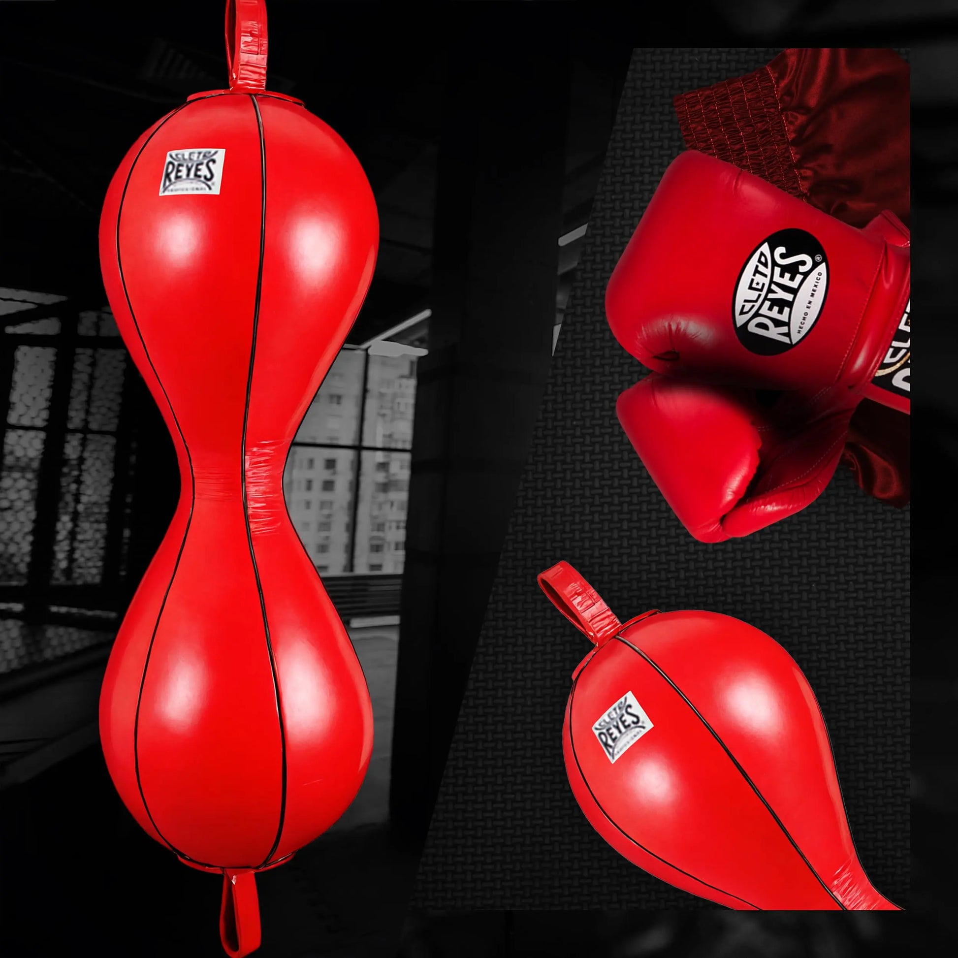 CLETO REYES Double-Double End Punching Bag for Boxing Workout Practice Gym Training Equipment, MMA, Kickboxing, Muay Thai The Champ Gear