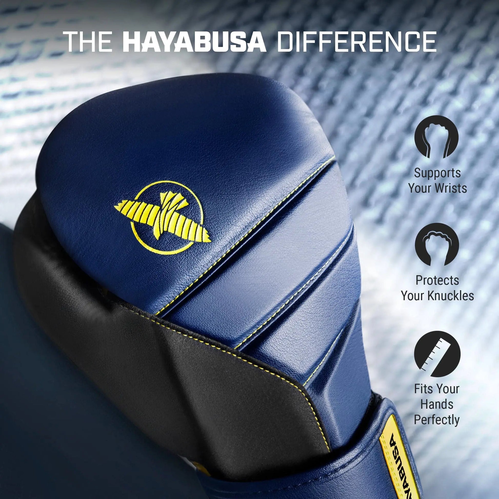 Hayabusa T3 Boxing Gloves for Men and Women Wrist and Knuckle Protection, Dual-X Hook and Loop Closure, Splinted Wrist Support, 5 Layer Foam Knuckle Padding The Champ Gear