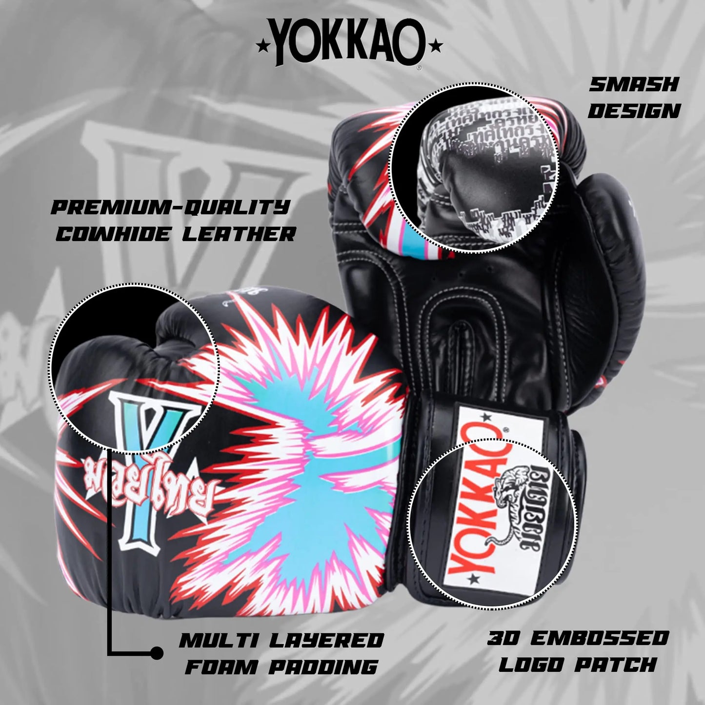 YOKKAO Design Breathable Muay Thai Boxing Glove The Champ Gear