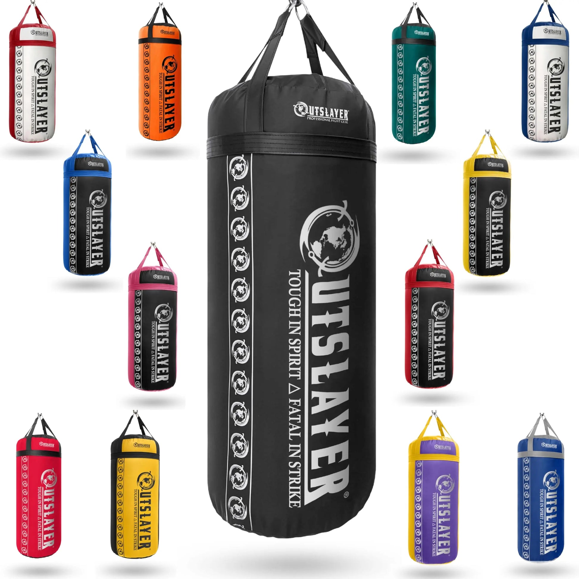 OutSlayer New XXL 150 LB Heavy Boxing Punching Bag - Mixed Martial Arts, Muay Thai, Kickboxing, MMA - Soft Filled/Unfilled The Champ Gear