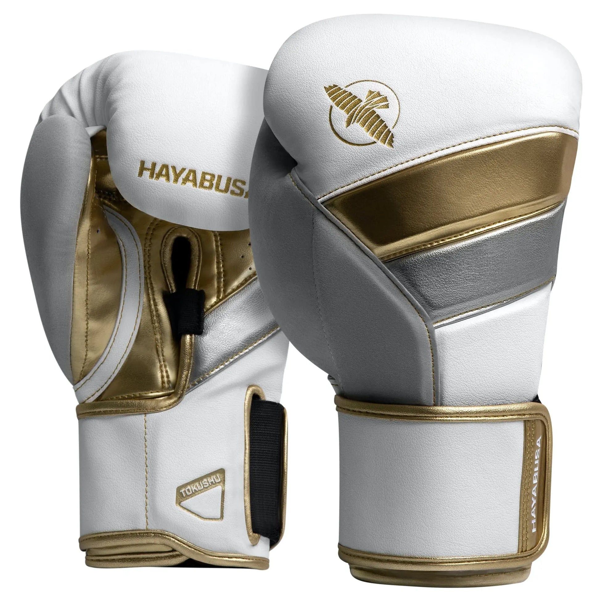 Hayabusa T3 Boxing Gloves for Men and Women Wrist and Knuckle Protection, Dual-X Hook and Loop Closure, Splinted Wrist Support, 5 Layer Foam Knuckle Padding The Champ Gear