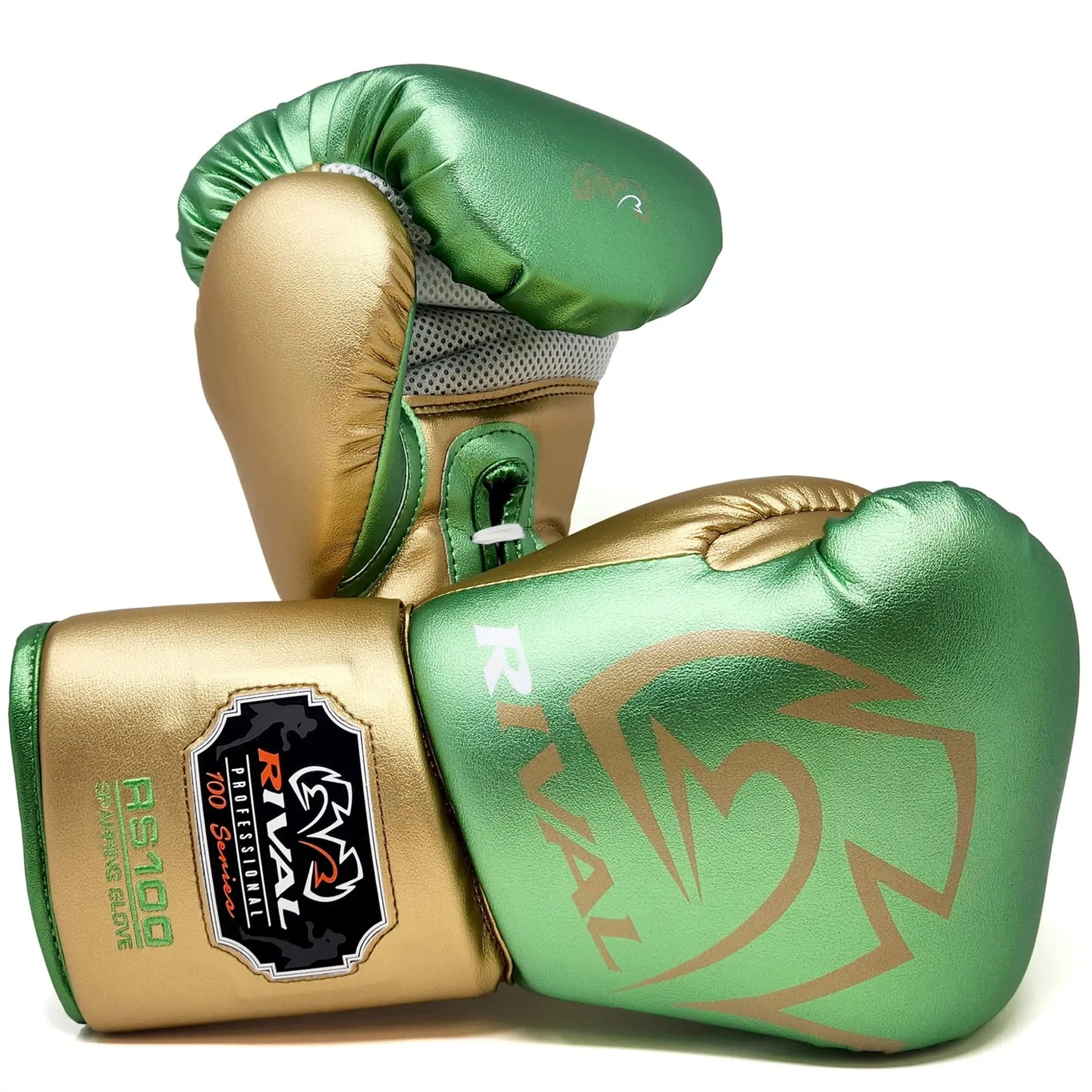 RIVAL Boxing RS100 Professional Lace-Up Sparring Gloves, Handcrafted with Super-Rich Microfiber PU, Ergonomically Designed to Perfectly Fit Your Hand The Champ Gear