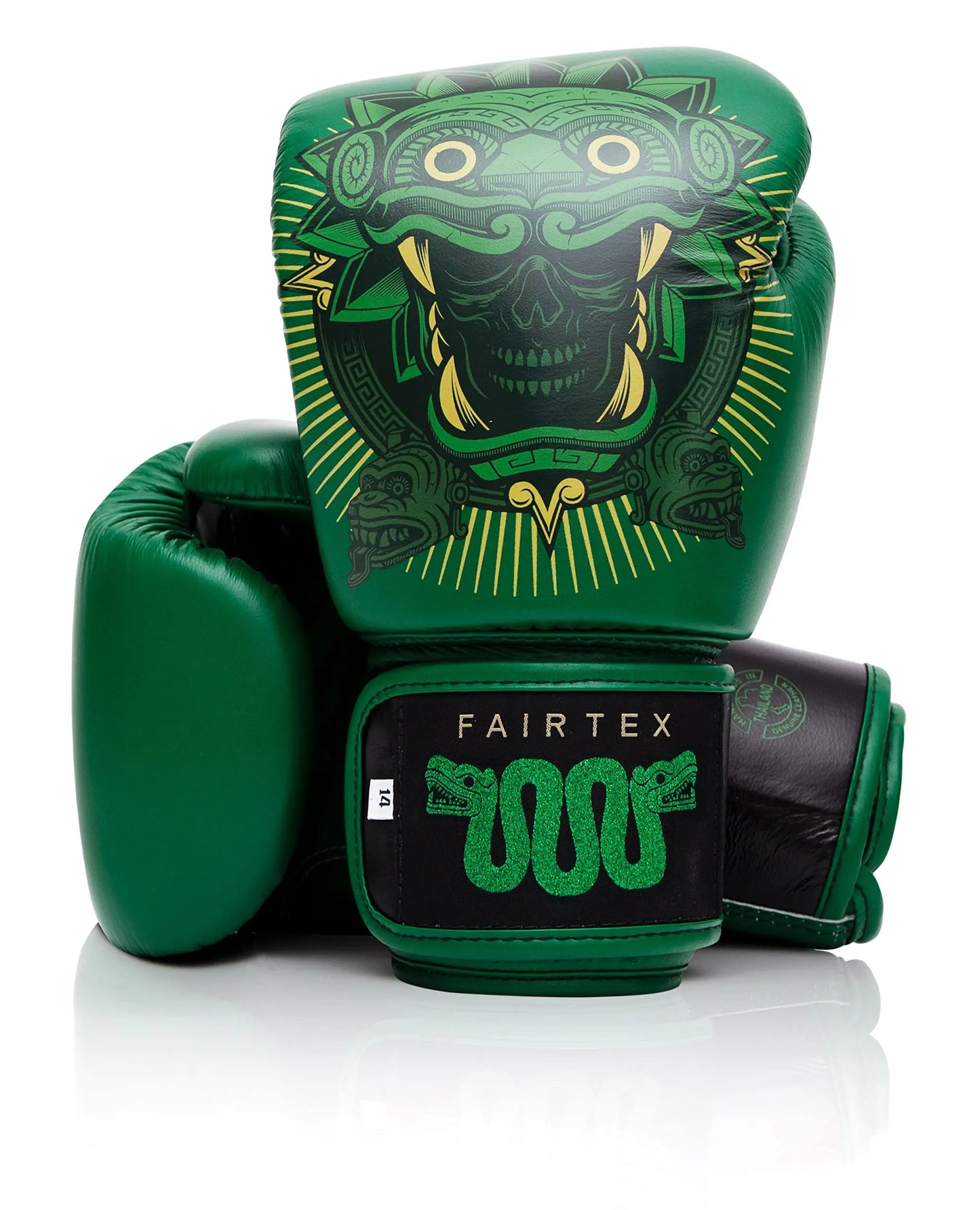 Fairtex Resurrection Premium Muay Thai Boxing Gloves - Limited Edition Design | Collaboration with Tom Atencio | Stylish & Durable | Syntek Leather | Handcrafted | MMA Kickboxing Gloves The Champ Gear