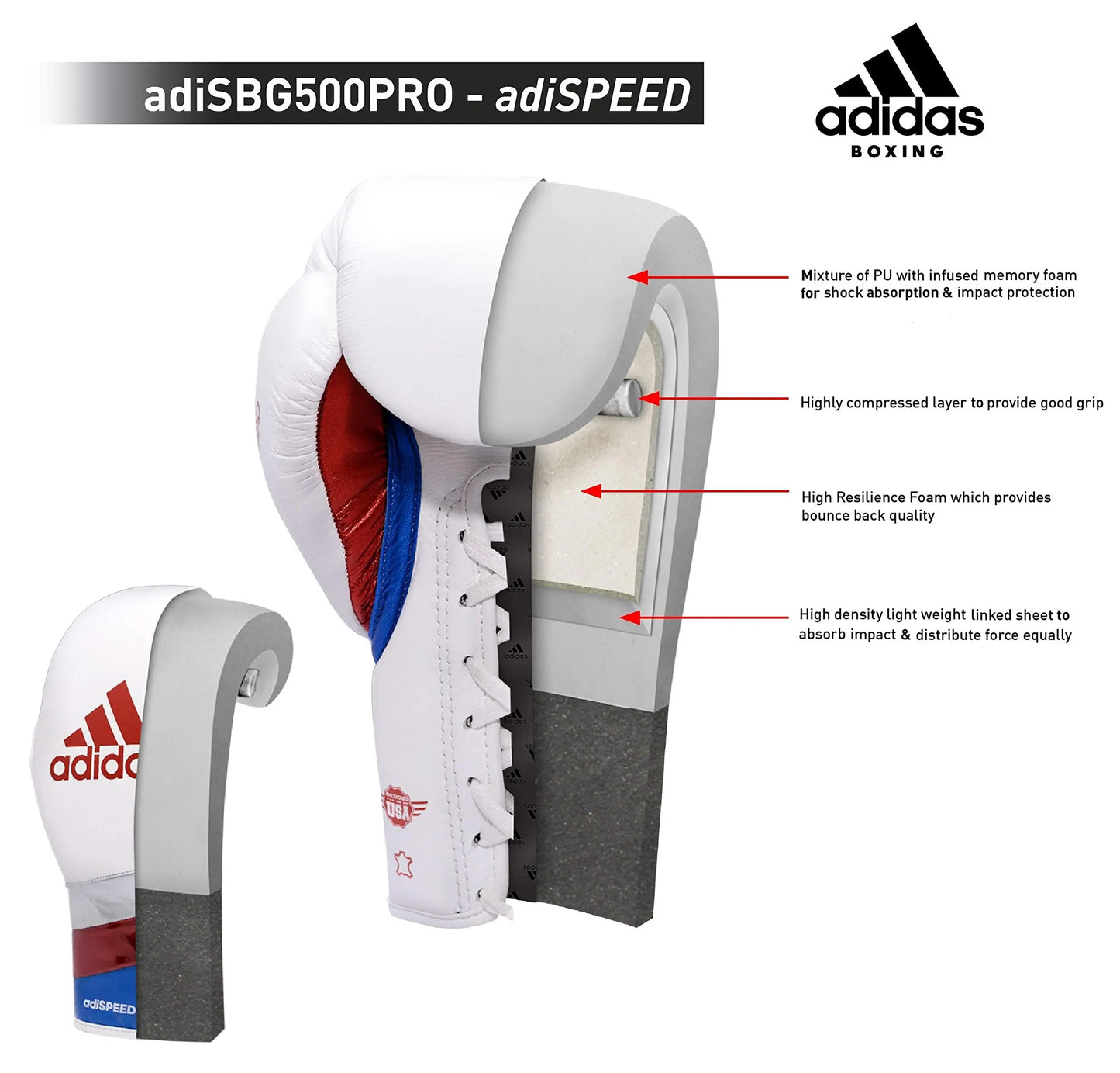 adidas Adi-Speed 500 Pro Sparring gloves - The Champ Gear