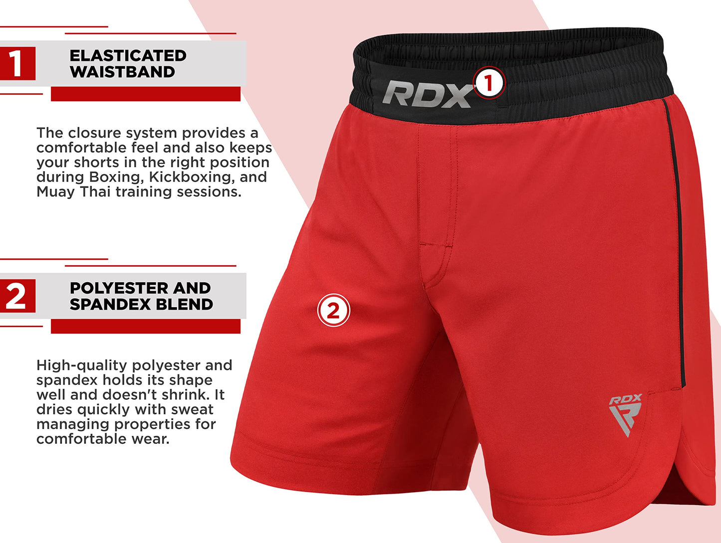 RDX MMA Shorts for Training and Kick Boxing, Trunks for Bodybuilding, Cage Fighting, Muay Thai,BJJ Grappling, Combat Sports The Champ Gear