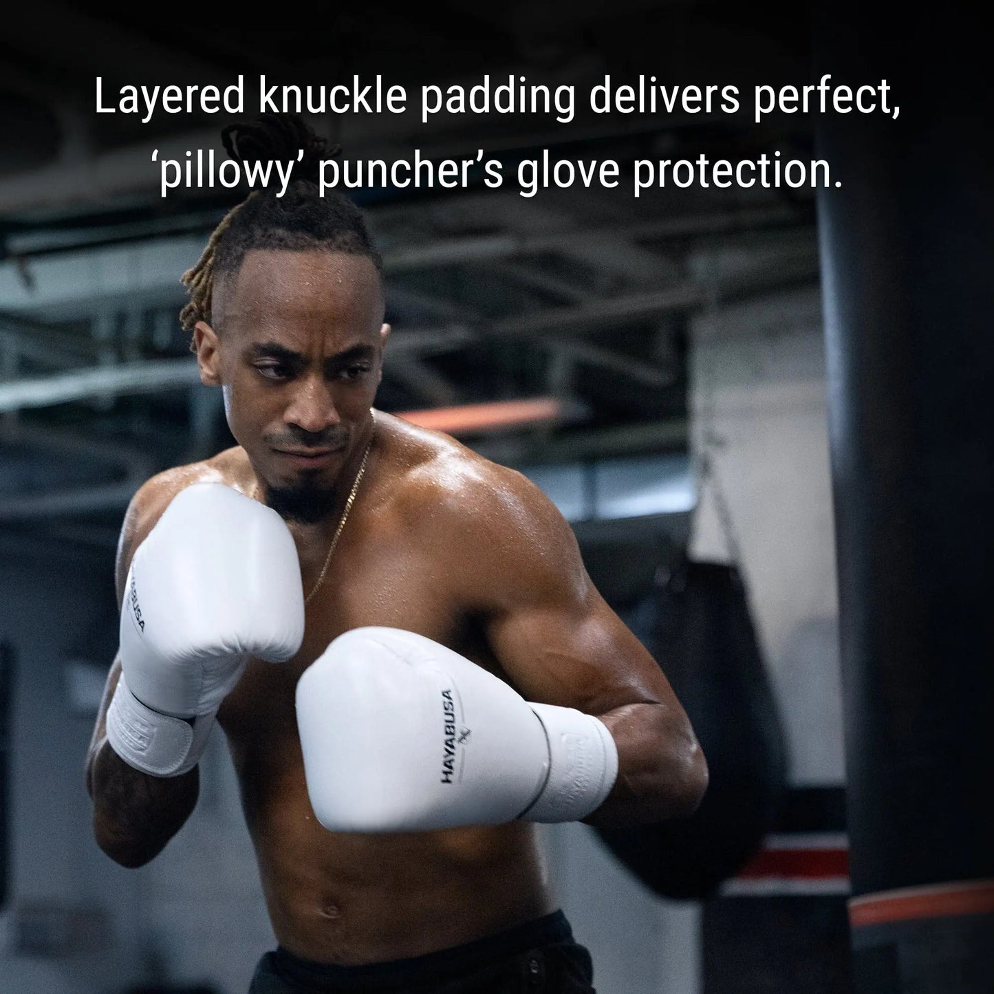 Hayabusa Pro Leather Hook and Loop Boxing Gloves for Men and Women - The Champ Gear