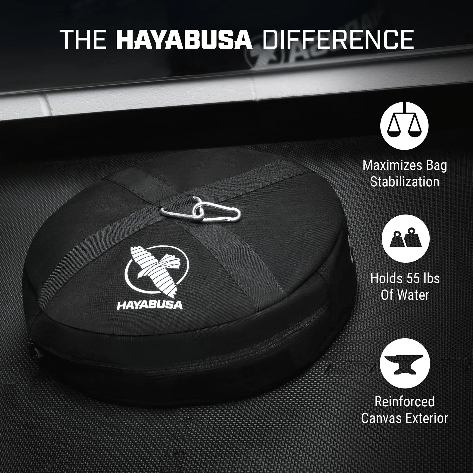 Hayabusa Double End Bag/Heavy Bag Floor Anchor - Black The Champ Gear