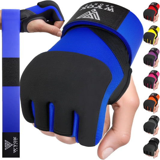 Gel Boxing Hand Wraps Inner Gloves for Men & Women, 80Cm Quick Wrist Wraps Guard, Padded Knuckle Protection for Muay Thai MMA Kickboxing Punching Bag Gloves, Hand Wraps for Boxing & Martial Arts