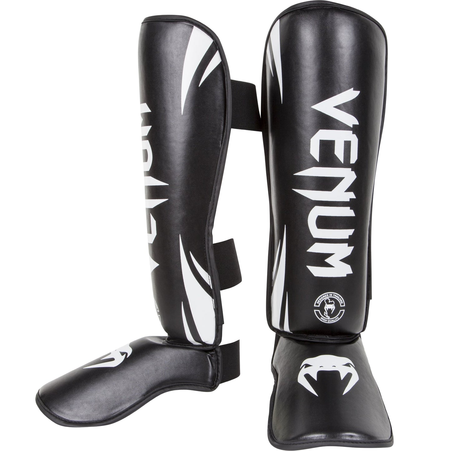 Venum 0773-L Challenger Standup Shinguards, Black The Champ Gear